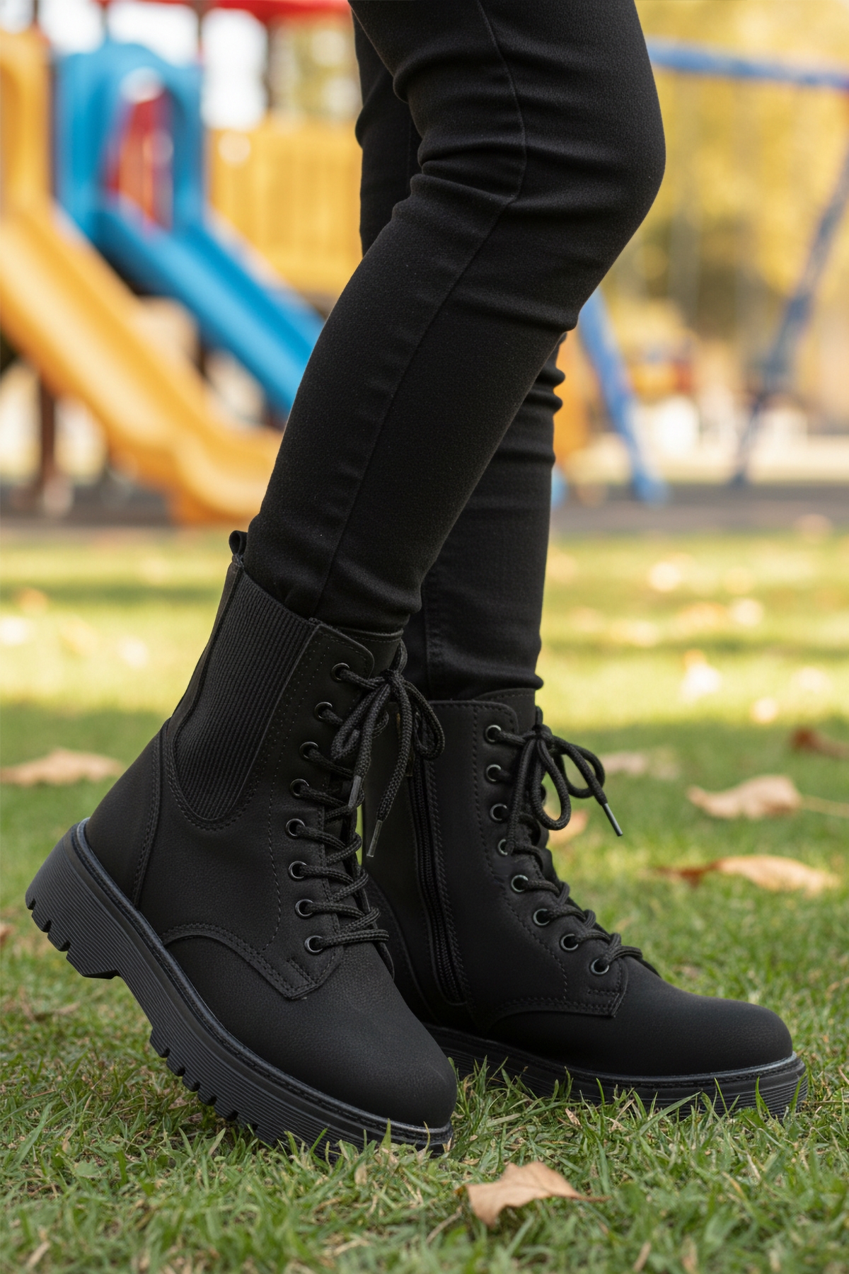 Aspor Siyah Zümrüt Polarlı Erkek Çocuk Worker Bot - Görsel 4