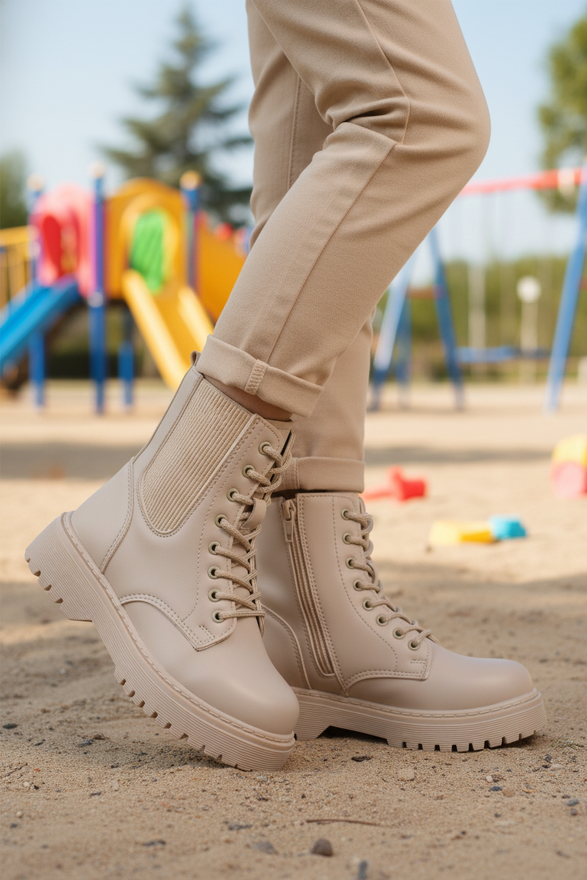 Aspor Bej Polarlı Erkek Çocuk Worker Bot - Görsel 4