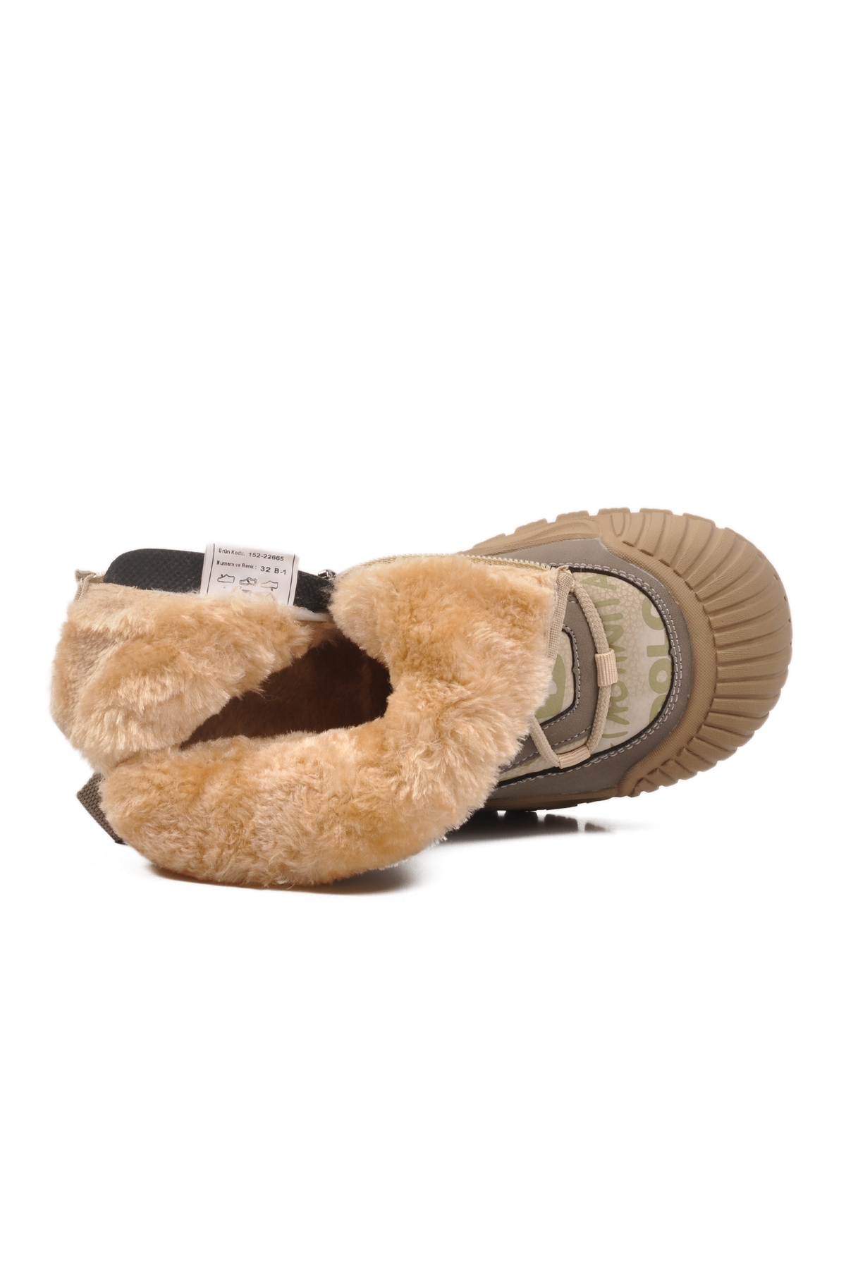 Bej İçi Kürklü Soğuğa Dirençli Kaymaz Taban Erkek Çocuk Bot 22665 F - Görsel 5