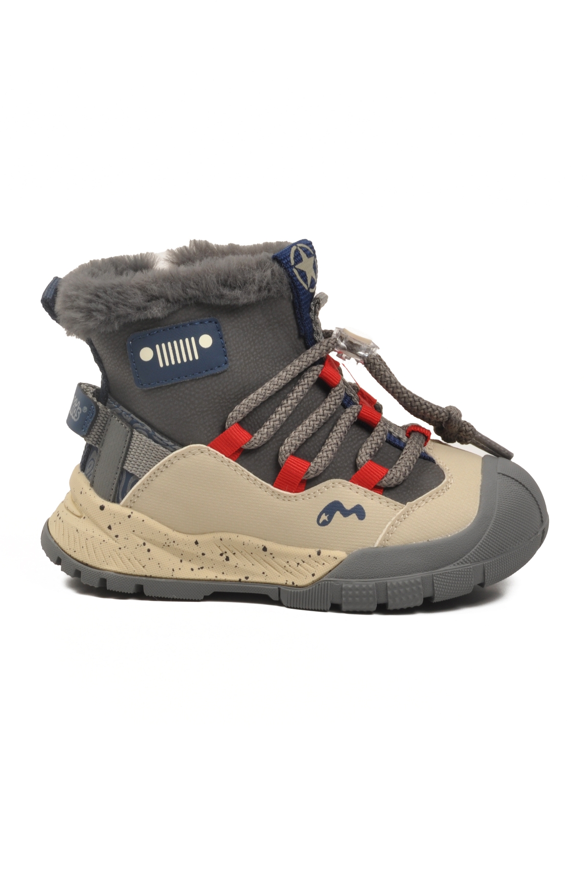 Gri İçi Kürklü Soğuğa Dirençli Kaymaz Erkek Çocuk Bot 22672 P - Görsel 2
