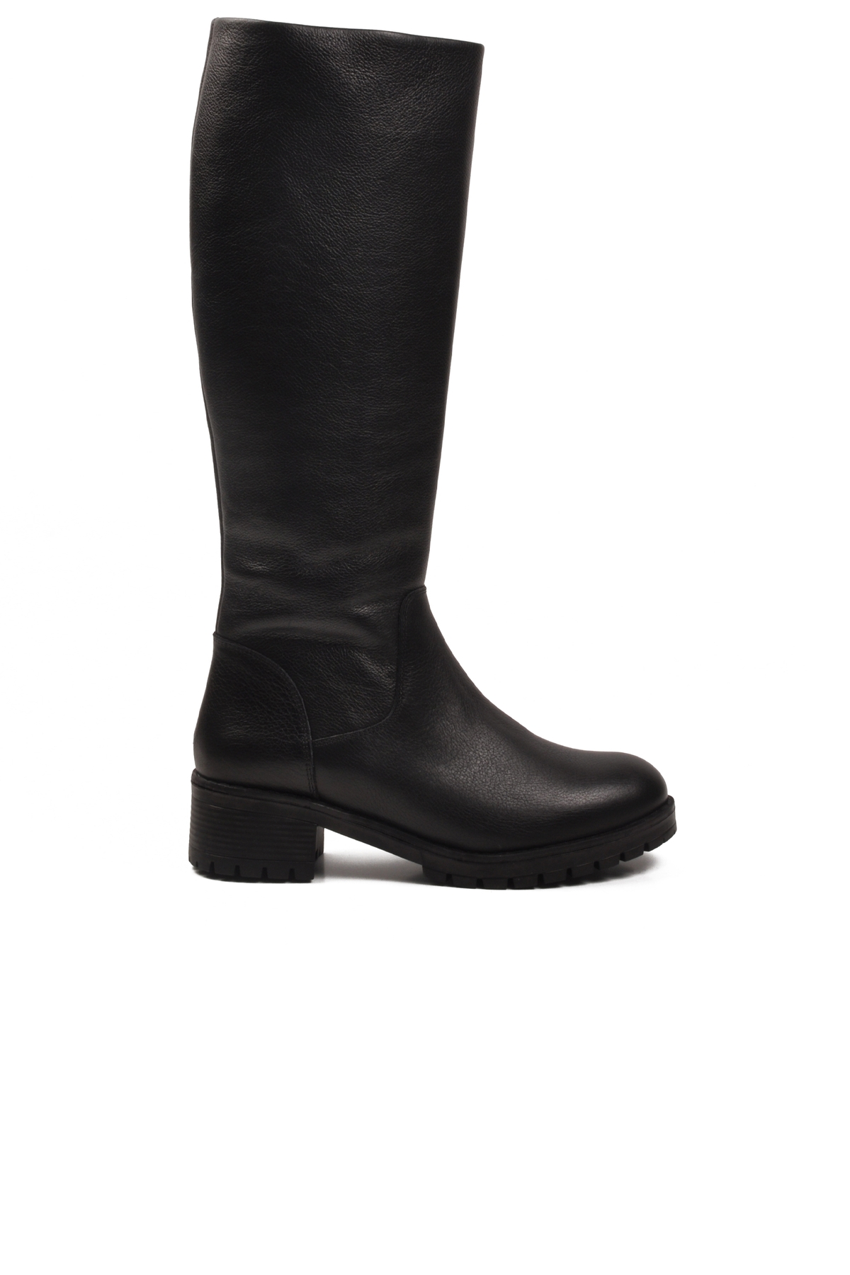 Siyah Hakiki Deri İçi Polarlı Kaymaz Kadın Çizme 26900-1 Z - Görsel 3