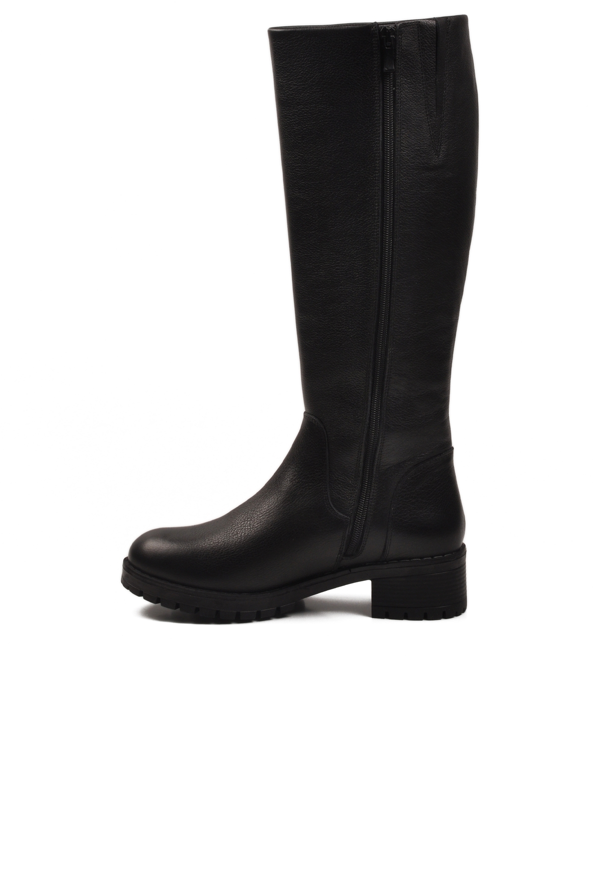 Siyah Hakiki Deri İçi Polarlı Kaymaz Kadın Çizme 26900-1 Z - Görsel 5