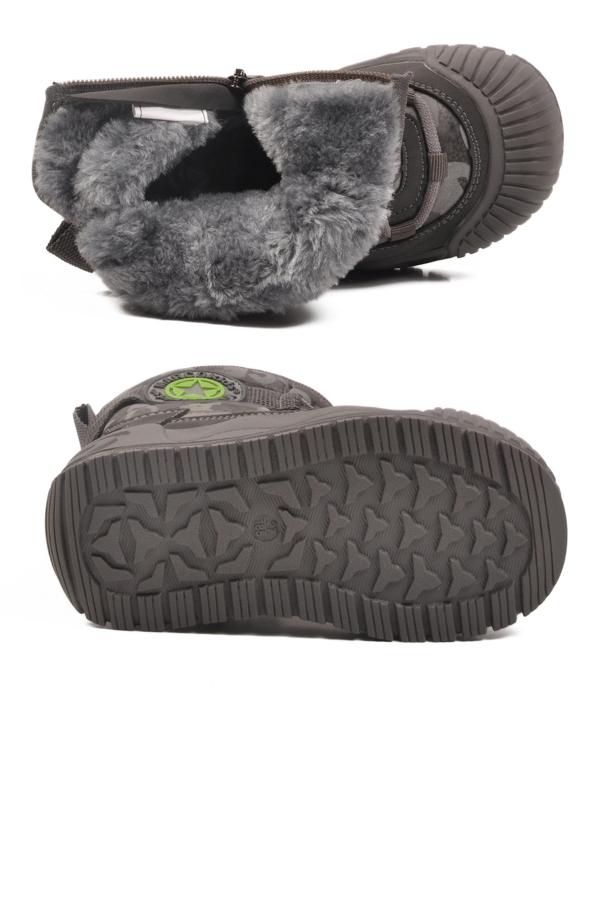 Gri İçi Kürklü Soğuğa Dirençli Kaymaz Taban Erkek Çocuk Bot 22665 F - Görsel 6