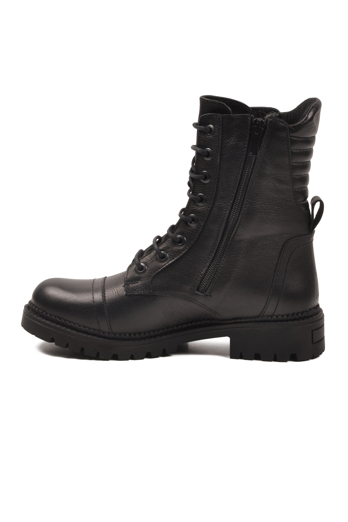 Siyah Hakiki Deri Polarlı Kaymaz Kadın Bot 52682-1 Z - Görsel 5