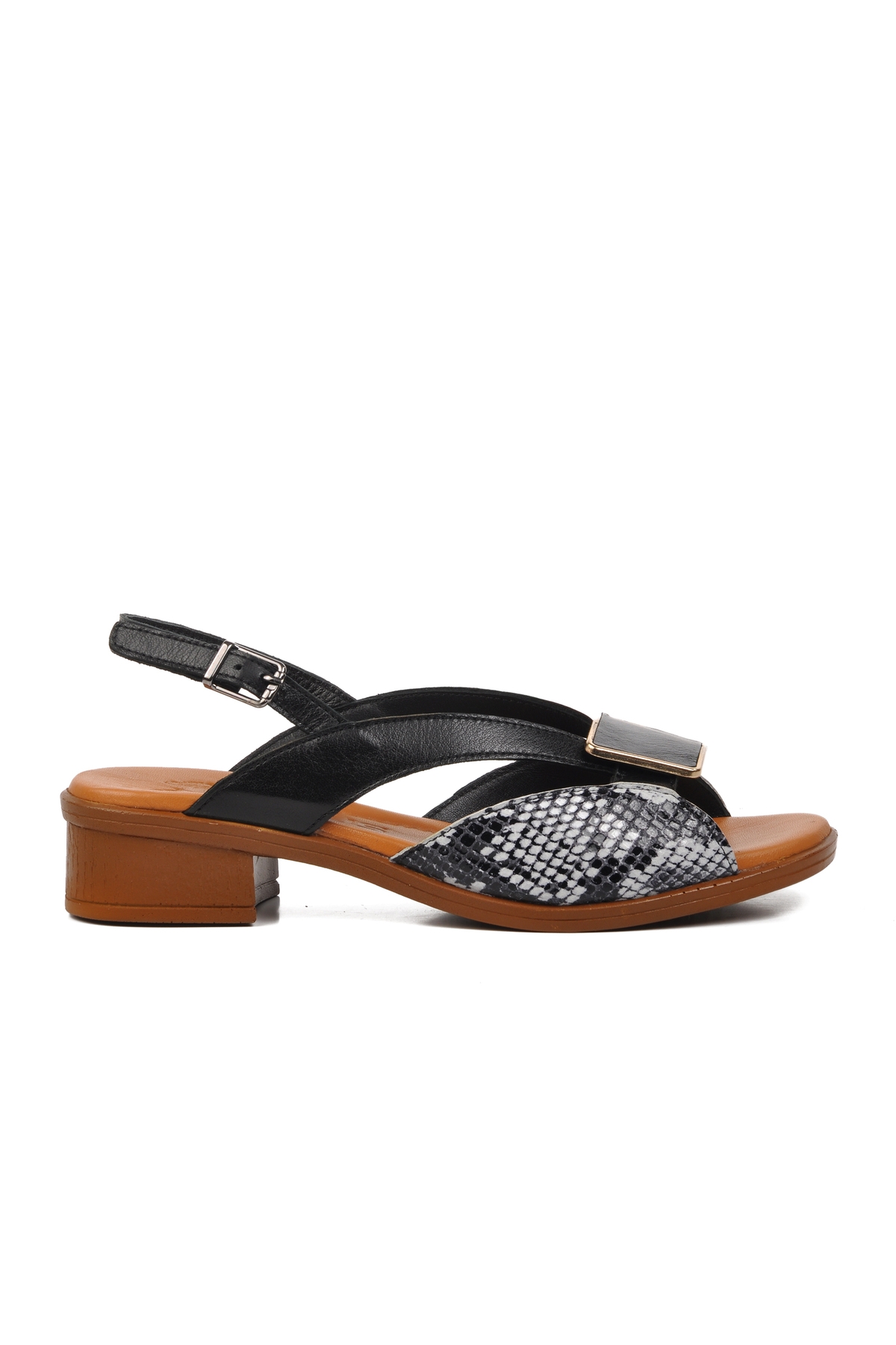 Siyah Kadın Düz Sandalet - Görsel 2