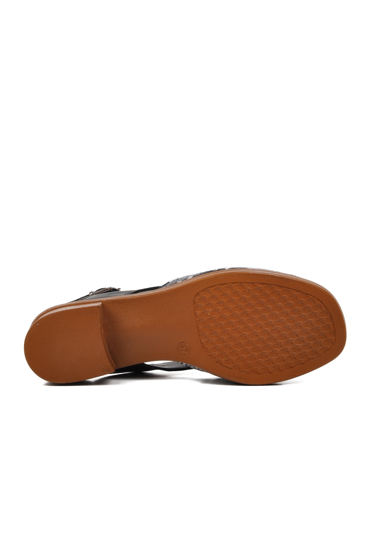 Siyah Kadın Düz Sandalet - Görsel 6