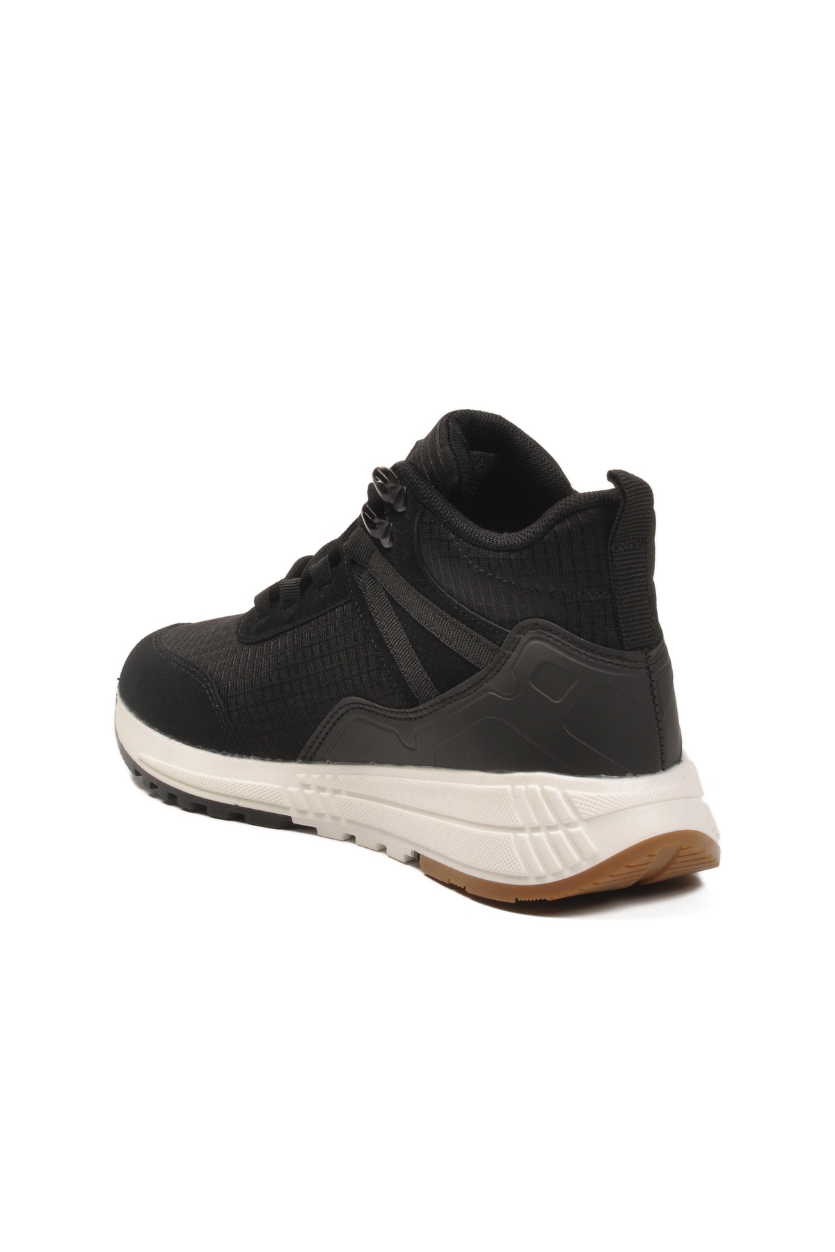 Siyah Beyaz Bilek Boy Kaymaz Bağcıklı Hafif Unisex Bot 2880 G - Görsel 5