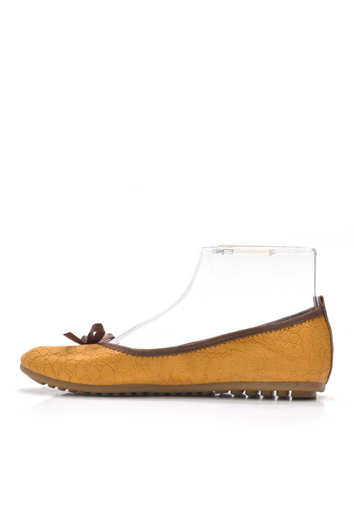 Sarı Fiyonklu Kadın Babet - Çantalı - Görsel 5