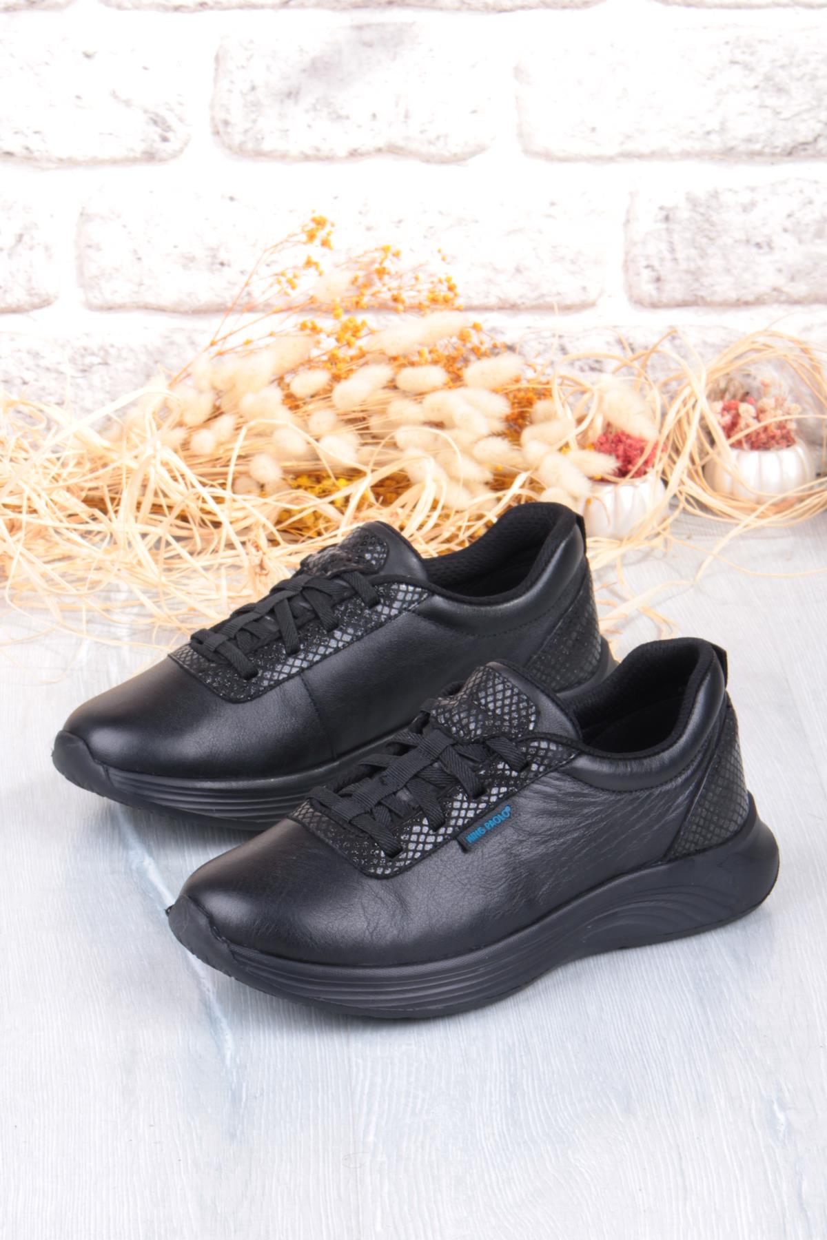 I5211 Izabel Comfort Lastik Bağcıklı Hakiki Deri Kadın Ayakkabı - Görsel 5