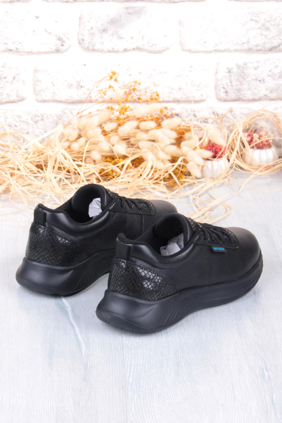 I5211 Izabel Comfort Lastik Bağcıklı Hakiki Deri Kadın Ayakkabı - Görsel 6