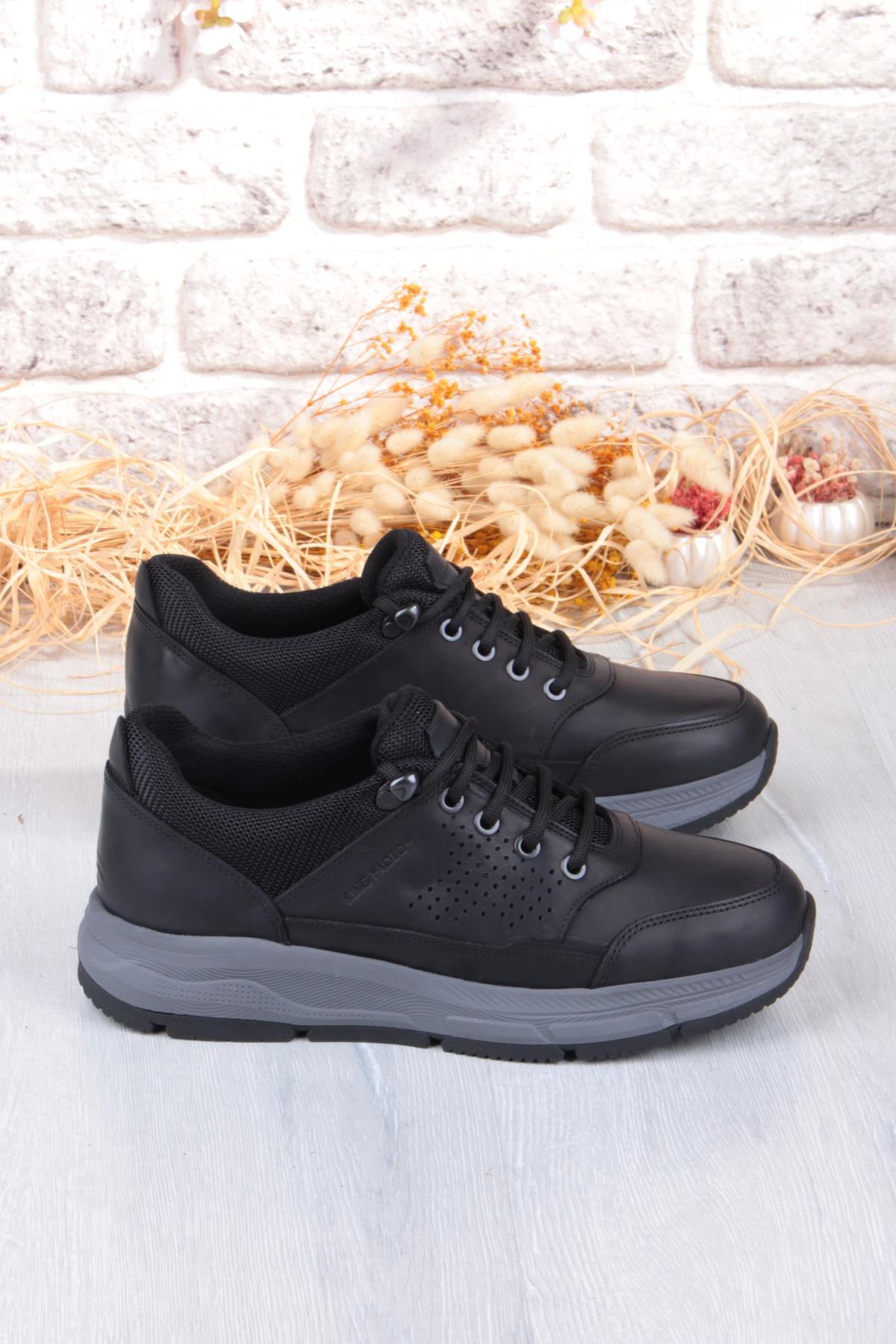 I1287 Kruvasan Hafif Rahat Yürüyüş Ayakkabısı Hakiki Deri Erkek Ayakkabı - Görsel 3