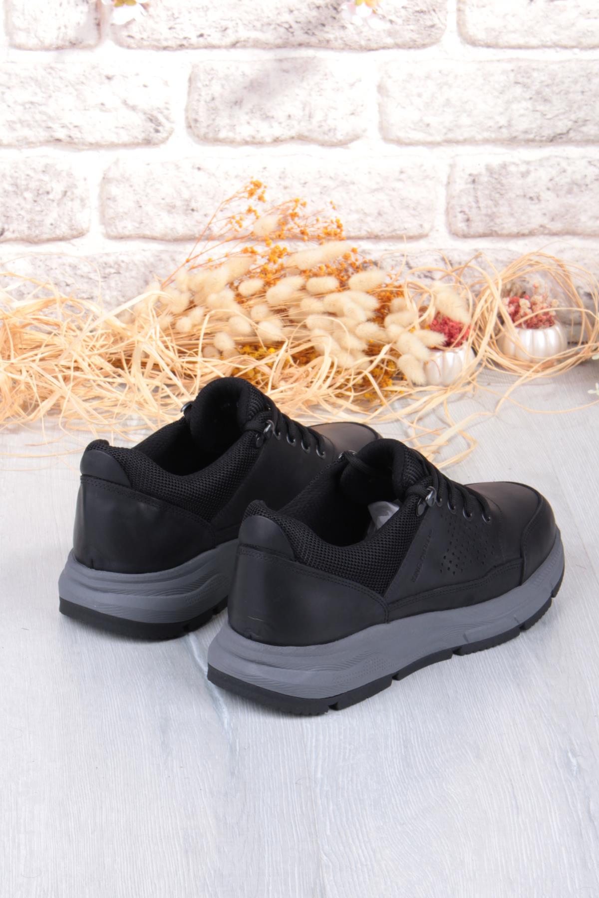 I1287 Kruvasan Hafif Rahat Yürüyüş Ayakkabısı Hakiki Deri Erkek Ayakkabı - Görsel 5