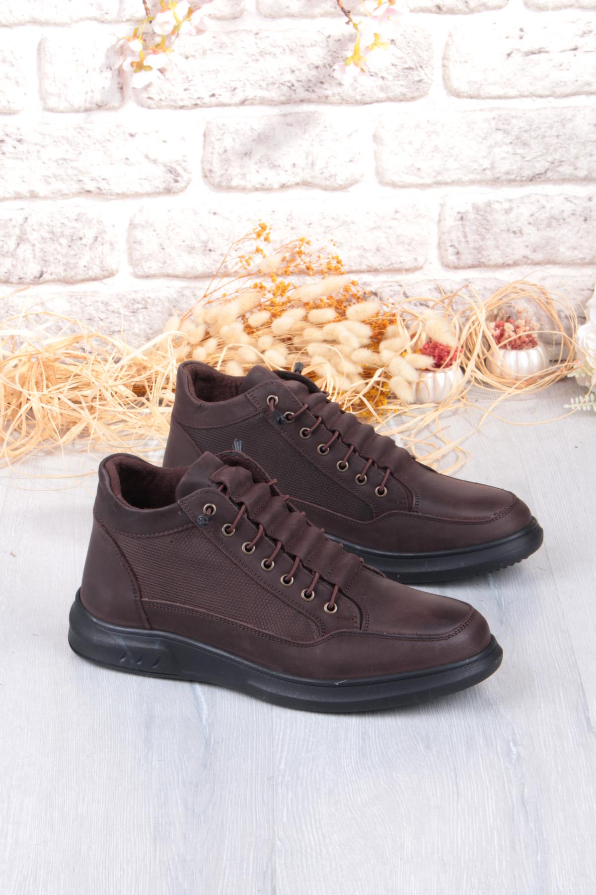 9014 Grezör Rahat Kauçuk Taban Orijinal Hakiki Deri Lastik Bağçıklı Erkek Bot - Görsel 2