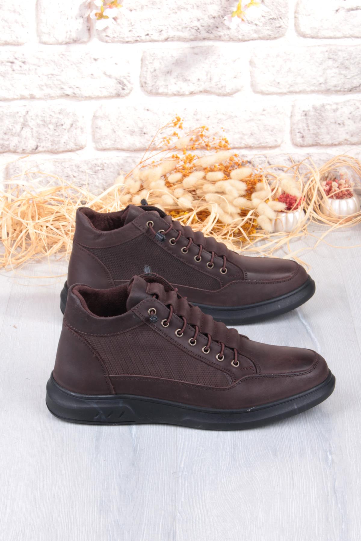 9014 Grezör Rahat Kauçuk Taban Orijinal Hakiki Deri Lastik Bağçıklı Erkek Bot - Görsel 3