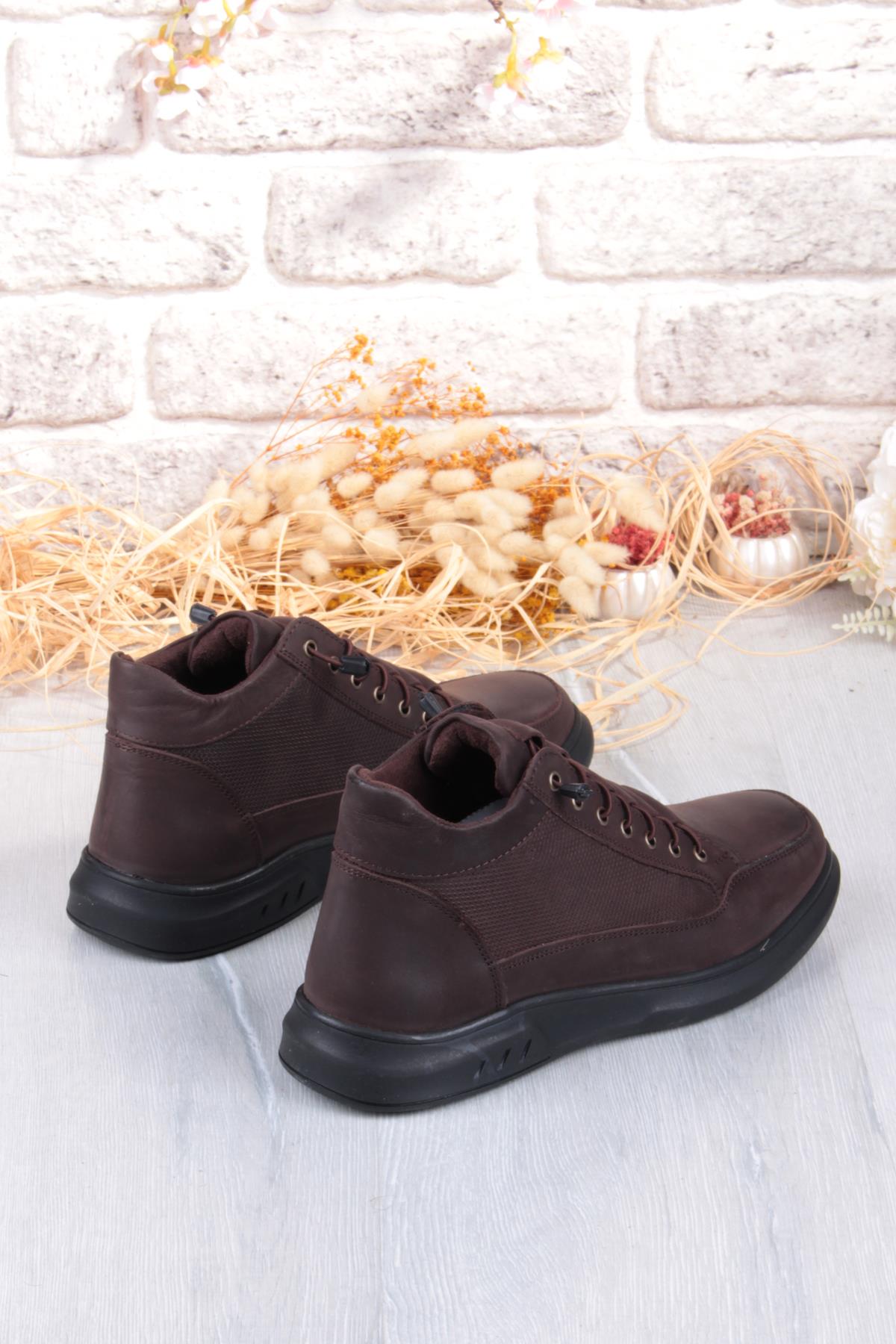 9014 Grezör Rahat Kauçuk Taban Orijinal Hakiki Deri Lastik Bağçıklı Erkek Bot - Görsel 6