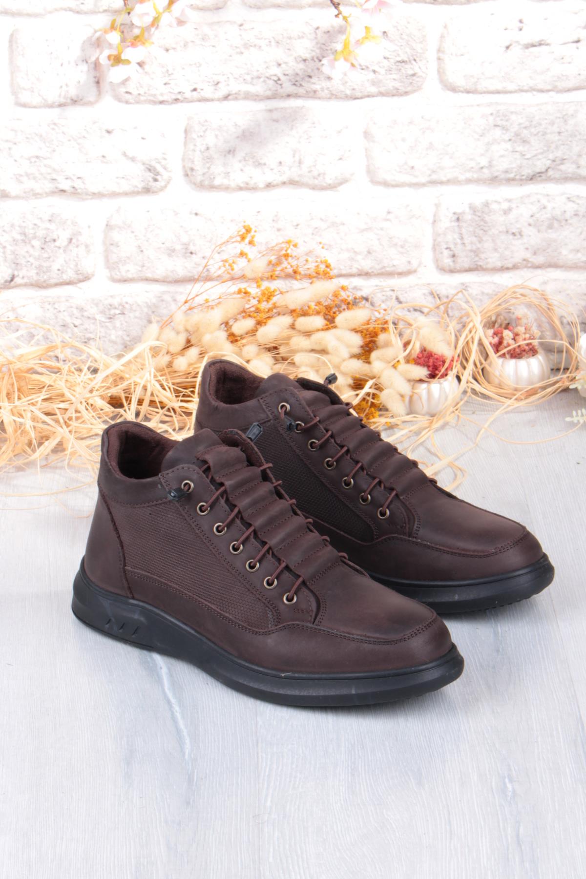 9014 Grezör Rahat Kauçuk Taban Orijinal Hakiki Deri Lastik Bağçıklı Erkek Bot - Görsel 8