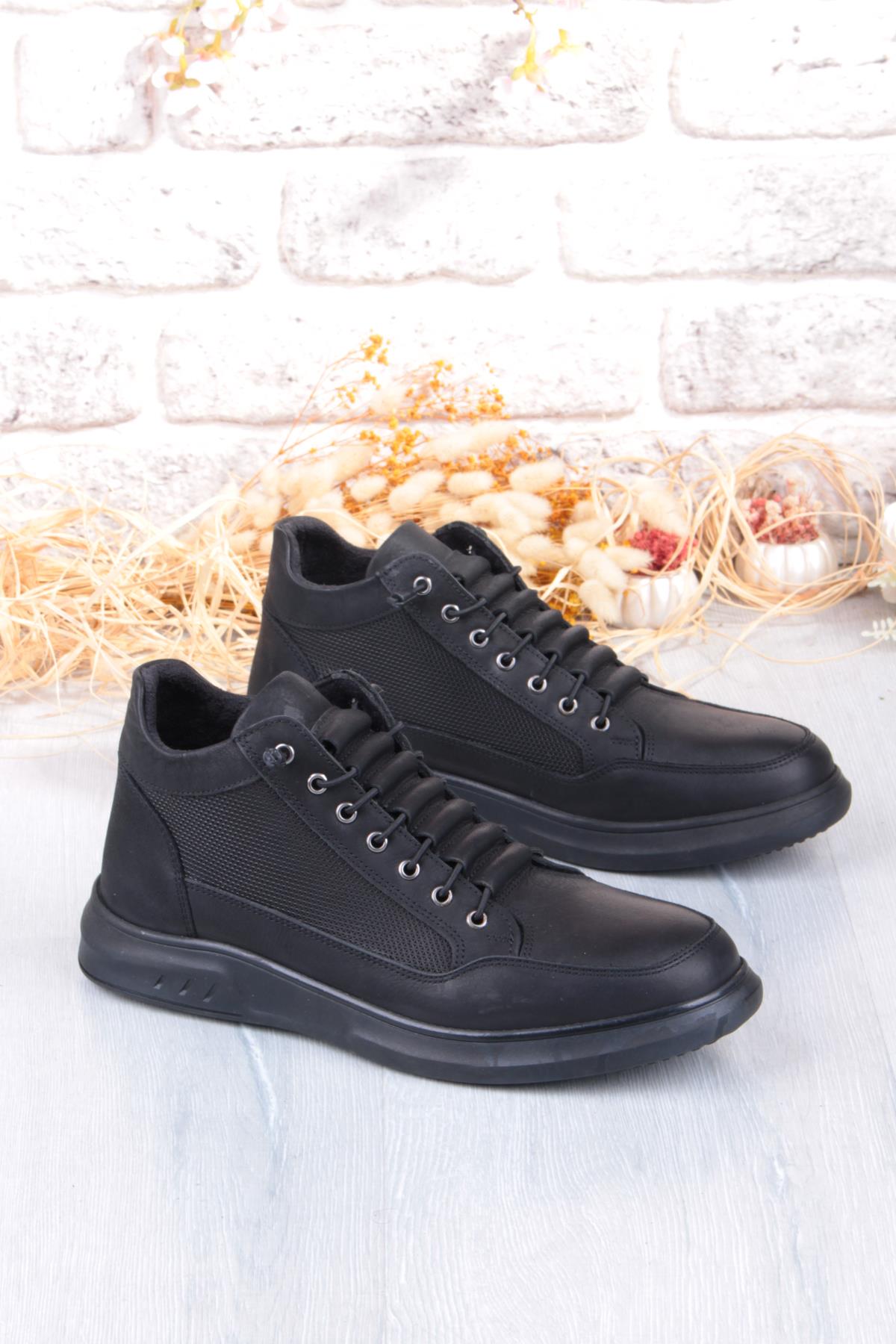 9014 Grezör Rahat Kauçuk Taban Orijinal Hakiki Deri Lastik Bağçıklı Erkek Bot - Görsel 2