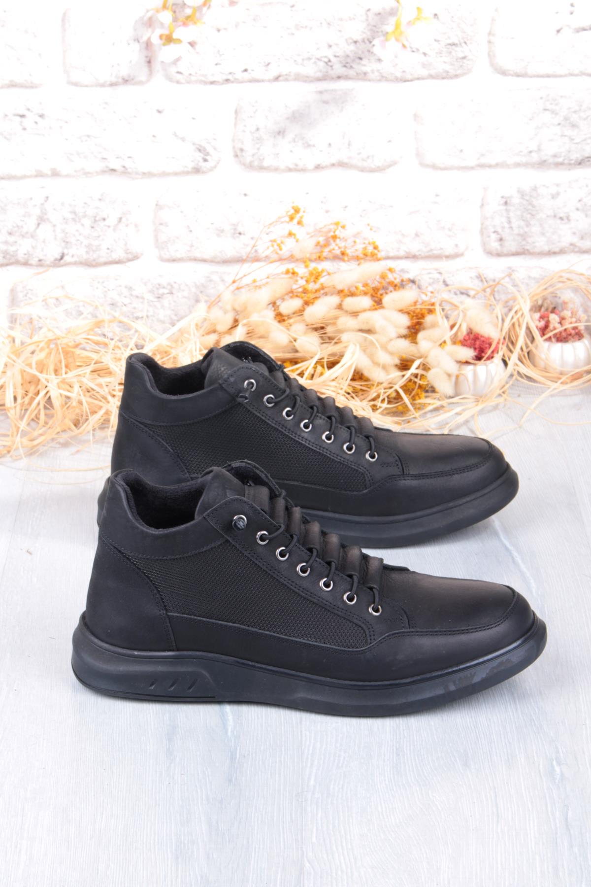 9014 Grezör Rahat Kauçuk Taban Orijinal Hakiki Deri Lastik Bağçıklı Erkek Bot - Görsel 3