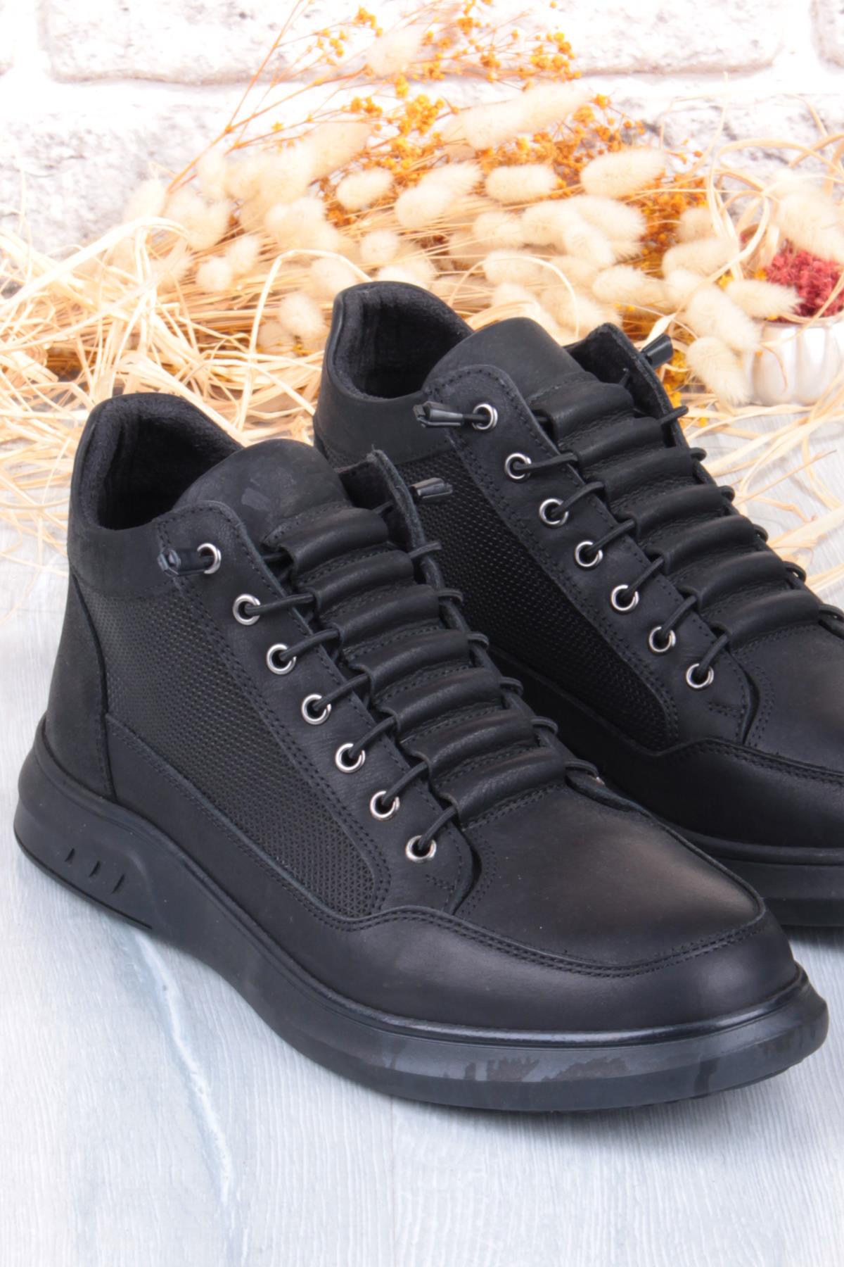 9014 Grezör Rahat Kauçuk Taban Orijinal Hakiki Deri Lastik Bağçıklı Erkek Bot - Görsel 8