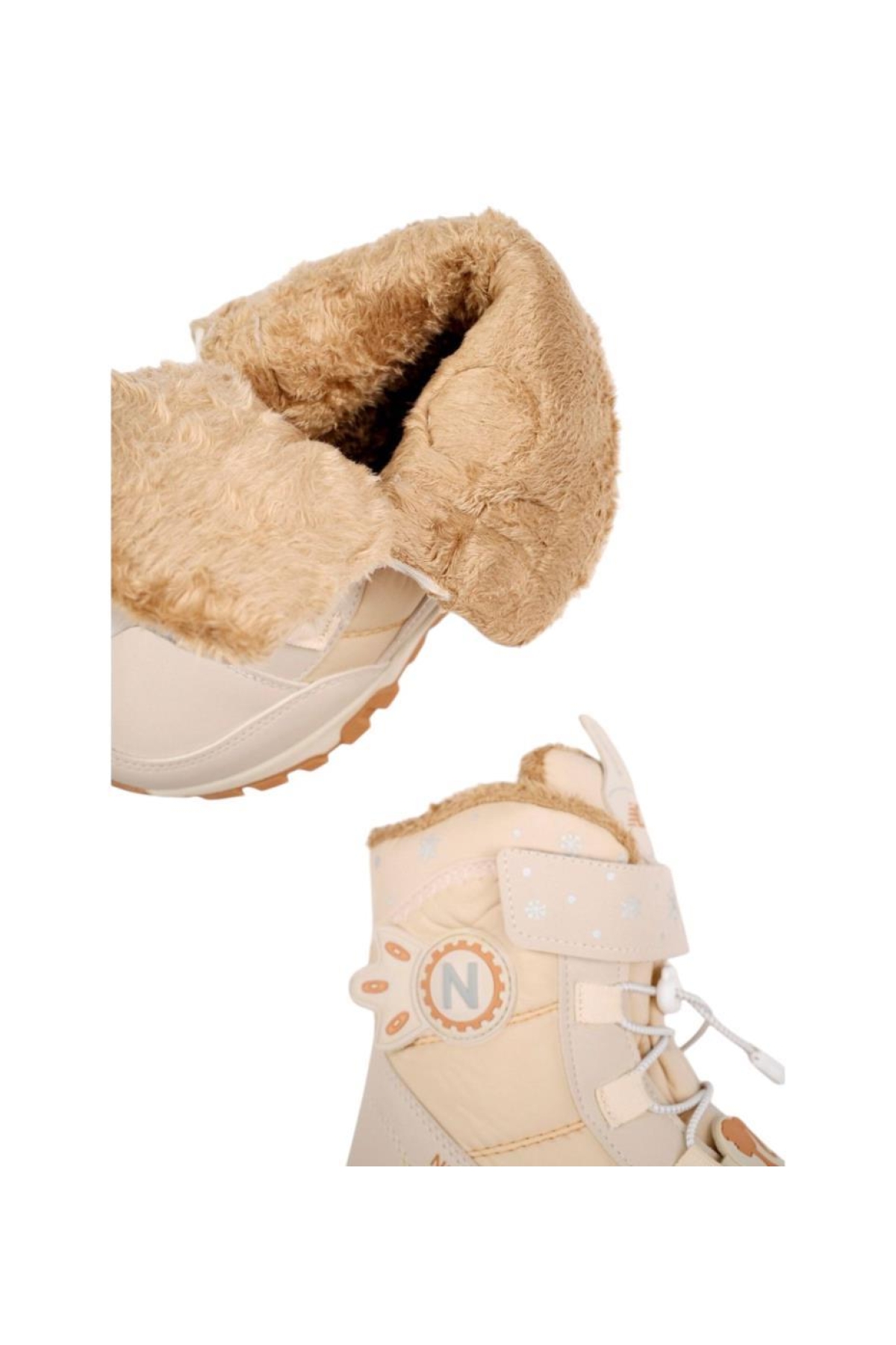 Kız Çocuk Suya Ve Soğuk Havaya Dayanıklı Kaymaz Taban Cırtlı Lacivert Pembe Kar Botu - Görsel 7