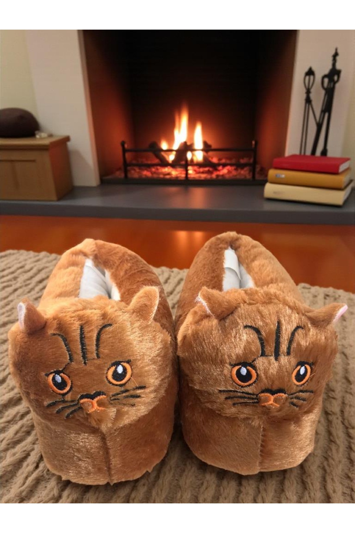 Kadın Kız Çocuk Yumuşak Soft Hayvanlı Kedi Figürlü Panduf Ev Ayakkabısı - Görsel 5