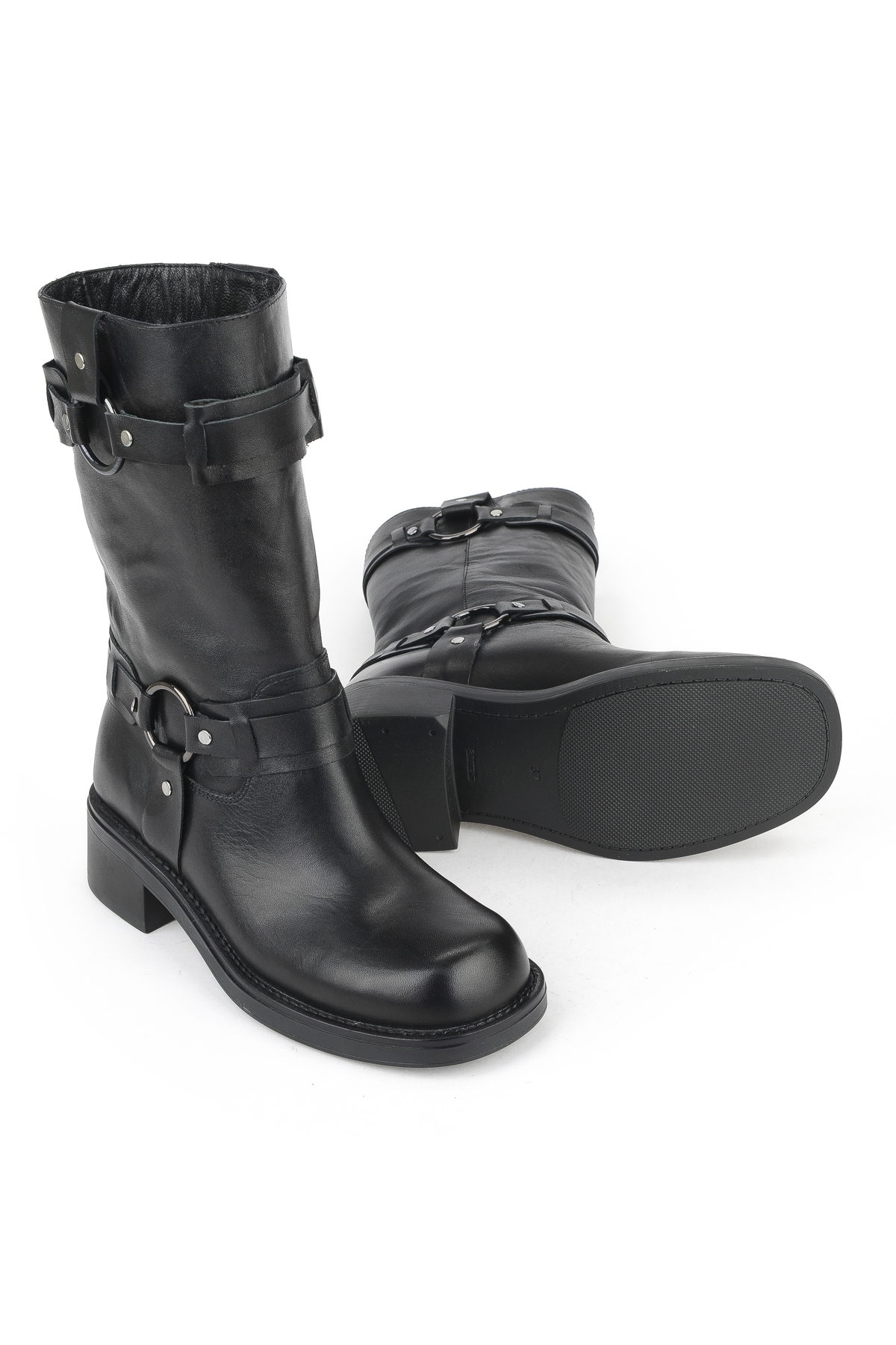 Kadın Hakiki Deri Çizme 1531022Z7619 Siyah - Görsel 5