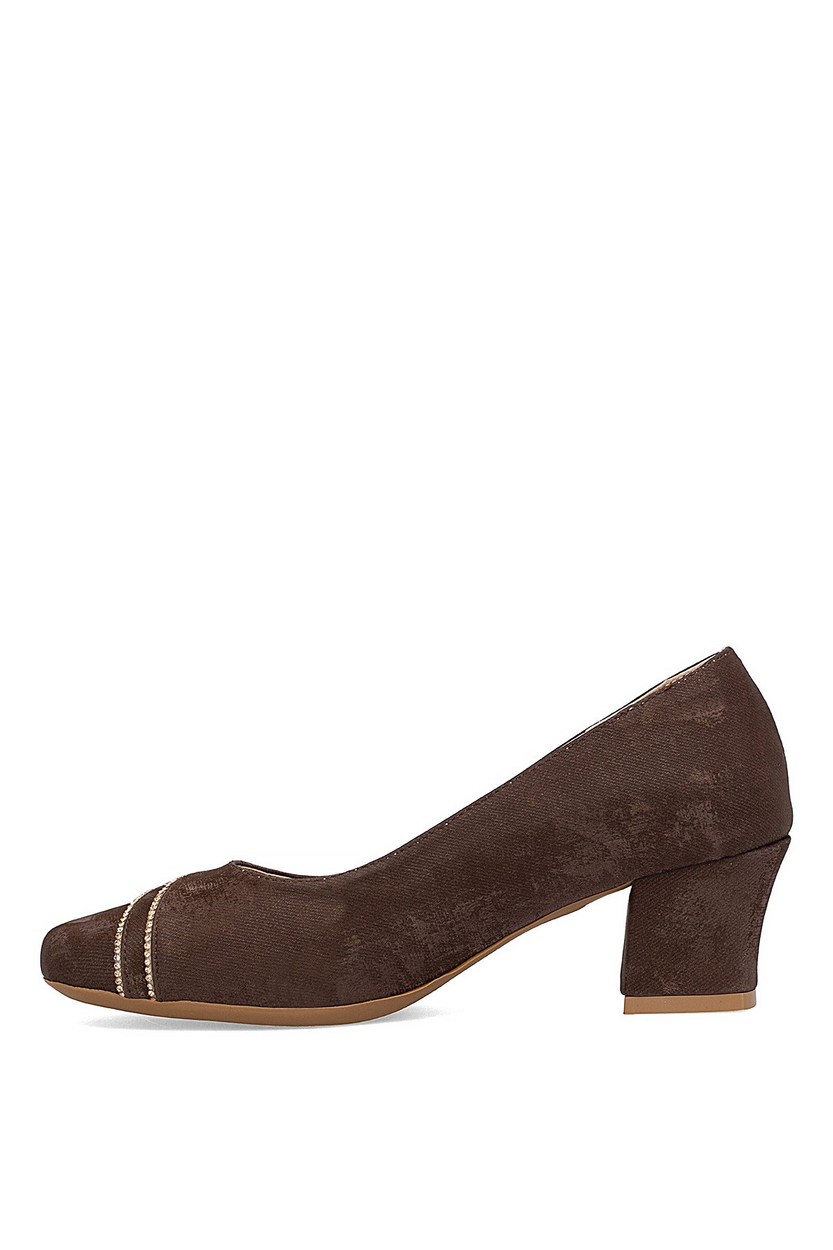 Elit PM280 K541 Kadın Klasik Topuklu Ayakkabı Kahverengi - Görsel 4