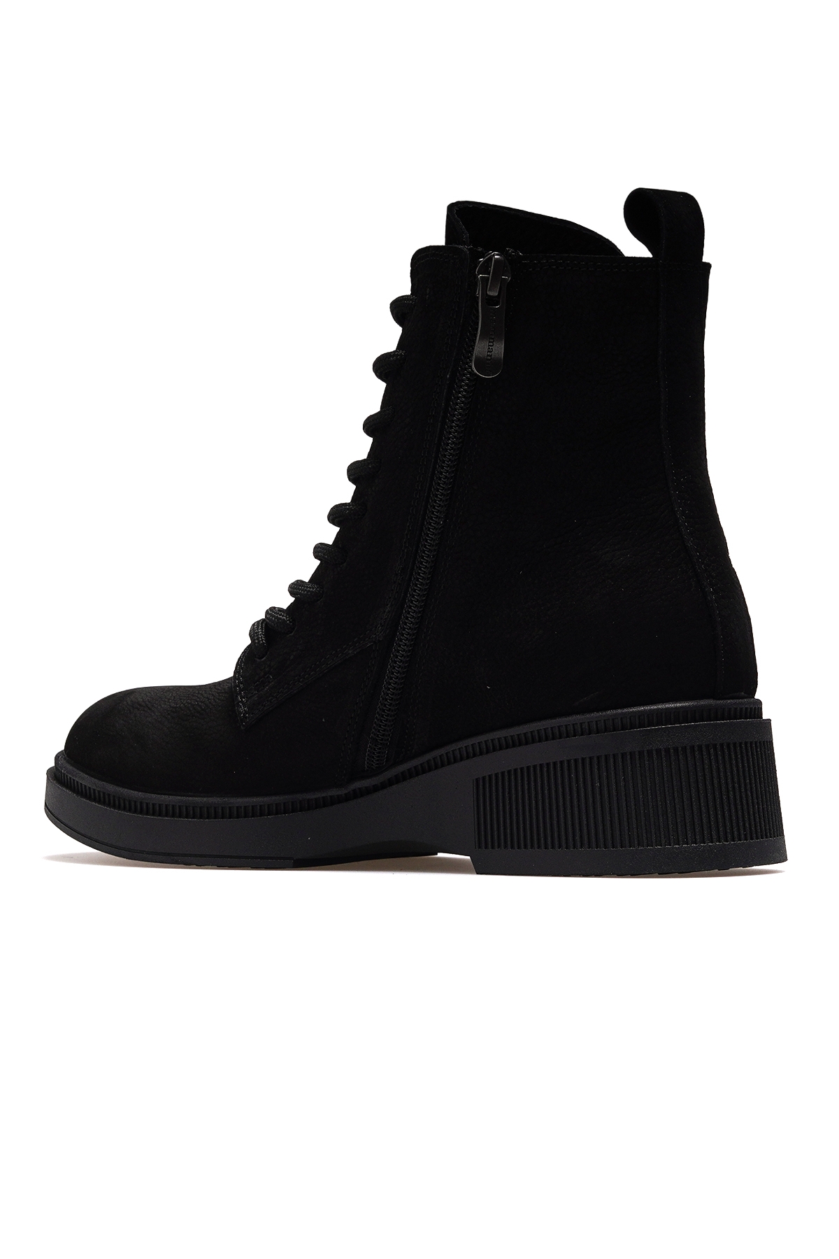 Kadın Hakiki Deri Postal Günlük Bot 25k D25kb-8140 Z Siyah Nubuk - Görsel 4