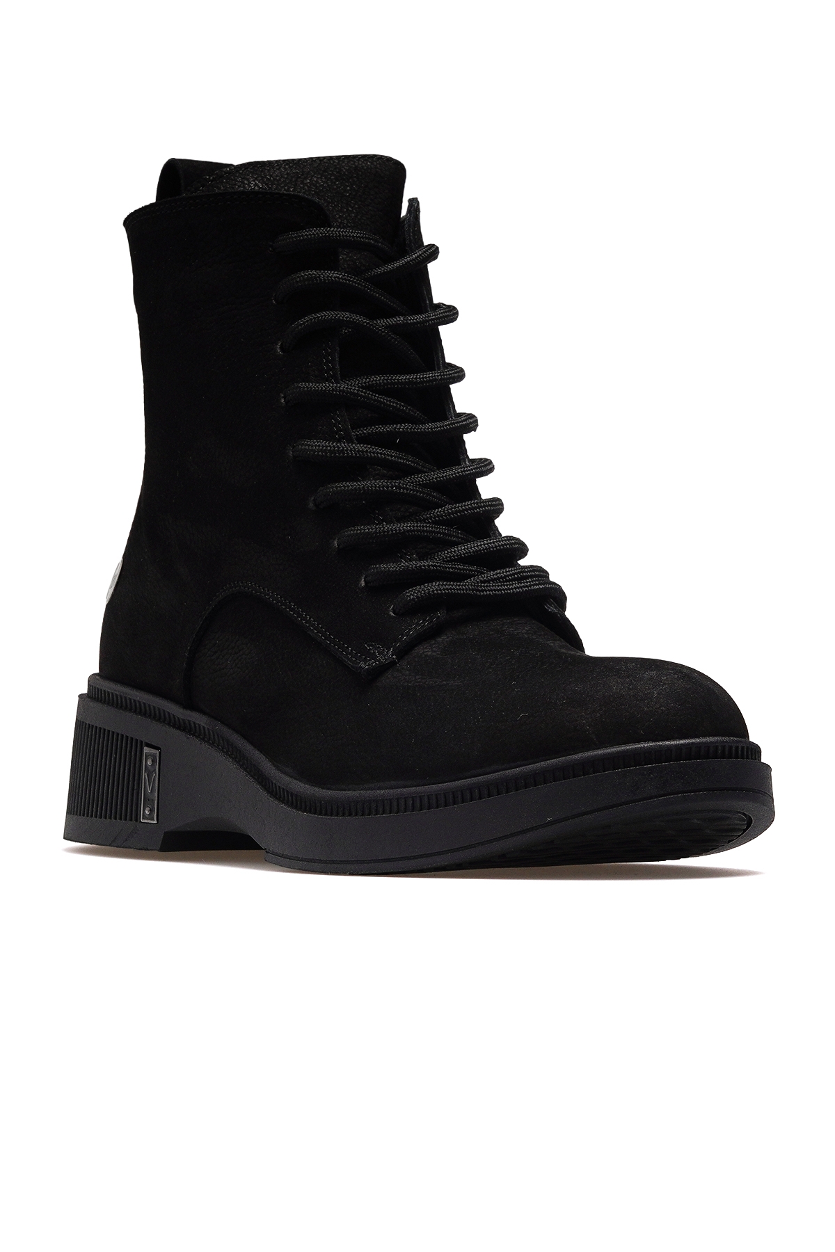 Kadın Hakiki Deri Postal Günlük Bot 25k D25kb-8140 Z Siyah Nubuk - Görsel 5