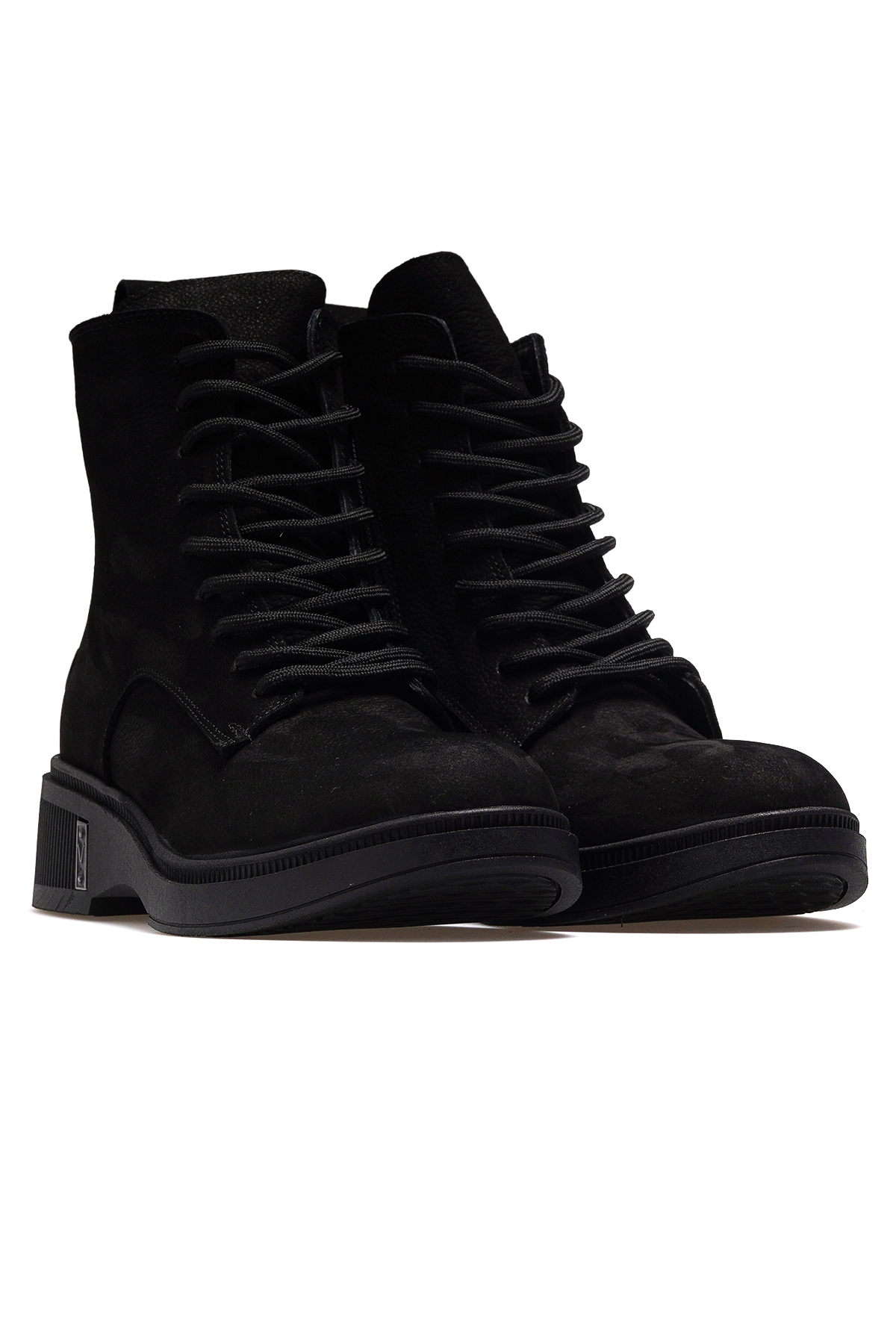 Kadın Hakiki Deri Postal Günlük Bot 25k D25kb-8140 Z Siyah Nubuk - Görsel 6