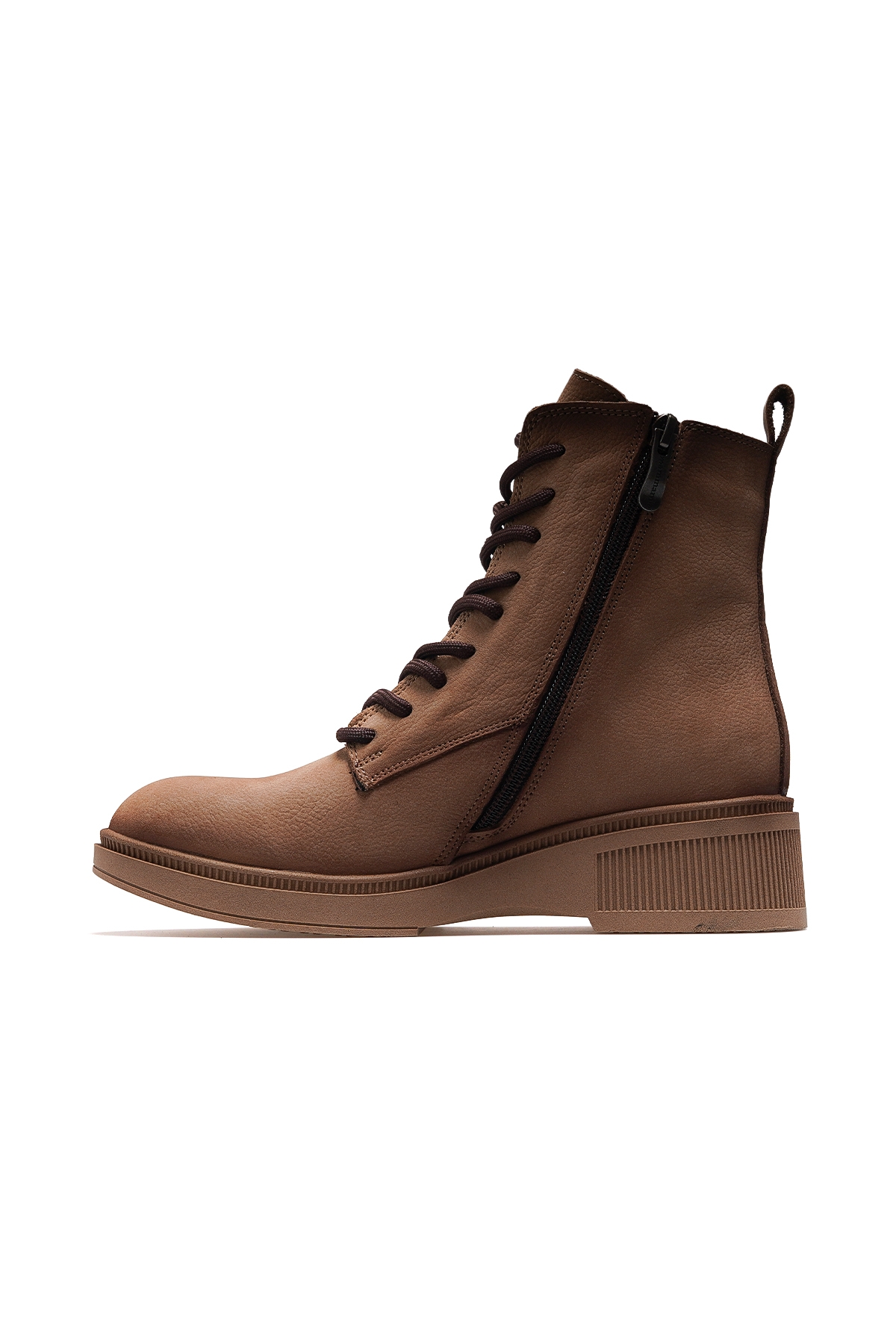 Kadın Hakiki Deri Postal Günlük Bot 25k D25kb-8140 Z Bej Nubuk - Görsel 3