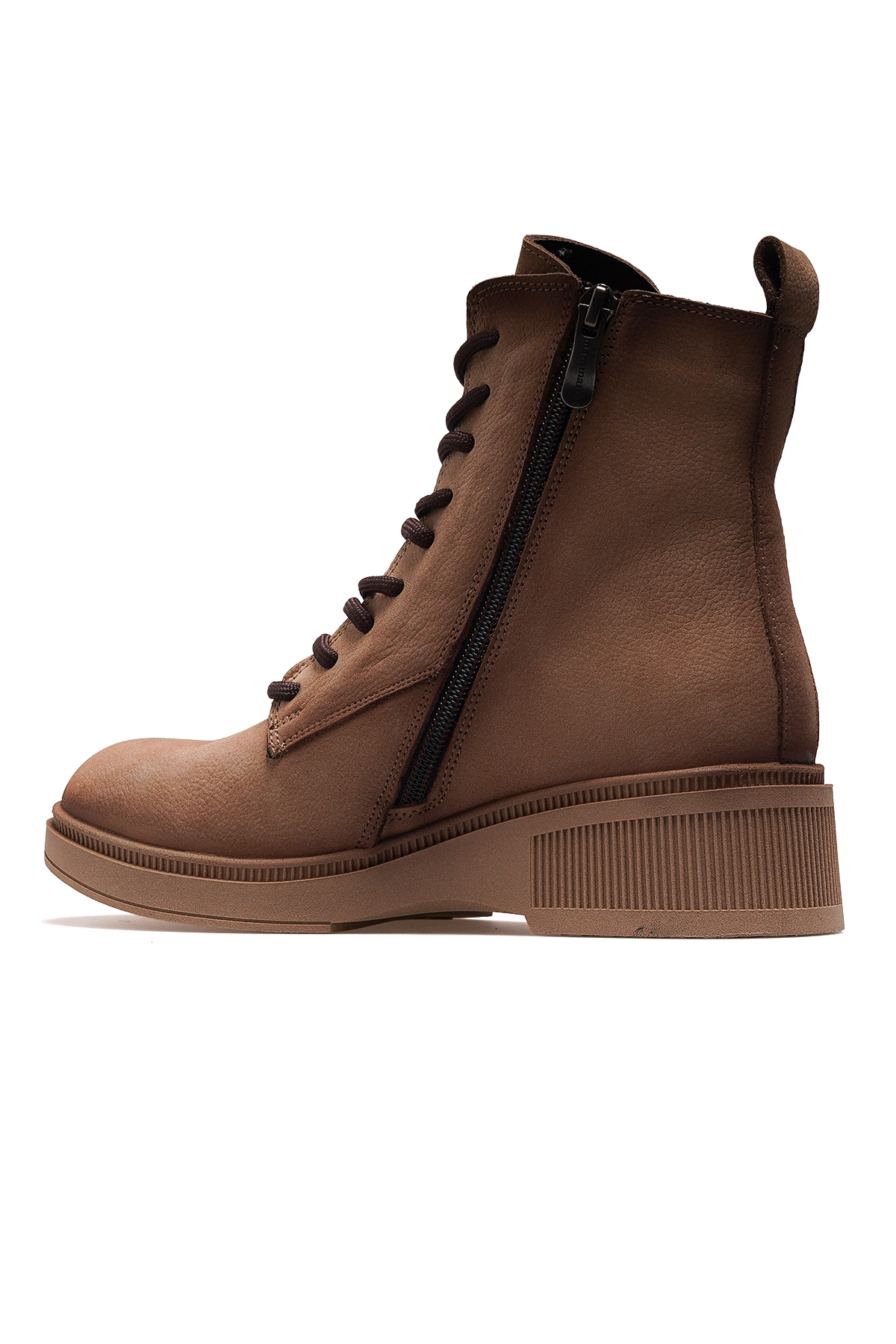 Kadın Hakiki Deri Postal Günlük Bot 25k D25kb-8140 Z Bej Nubuk - Görsel 4