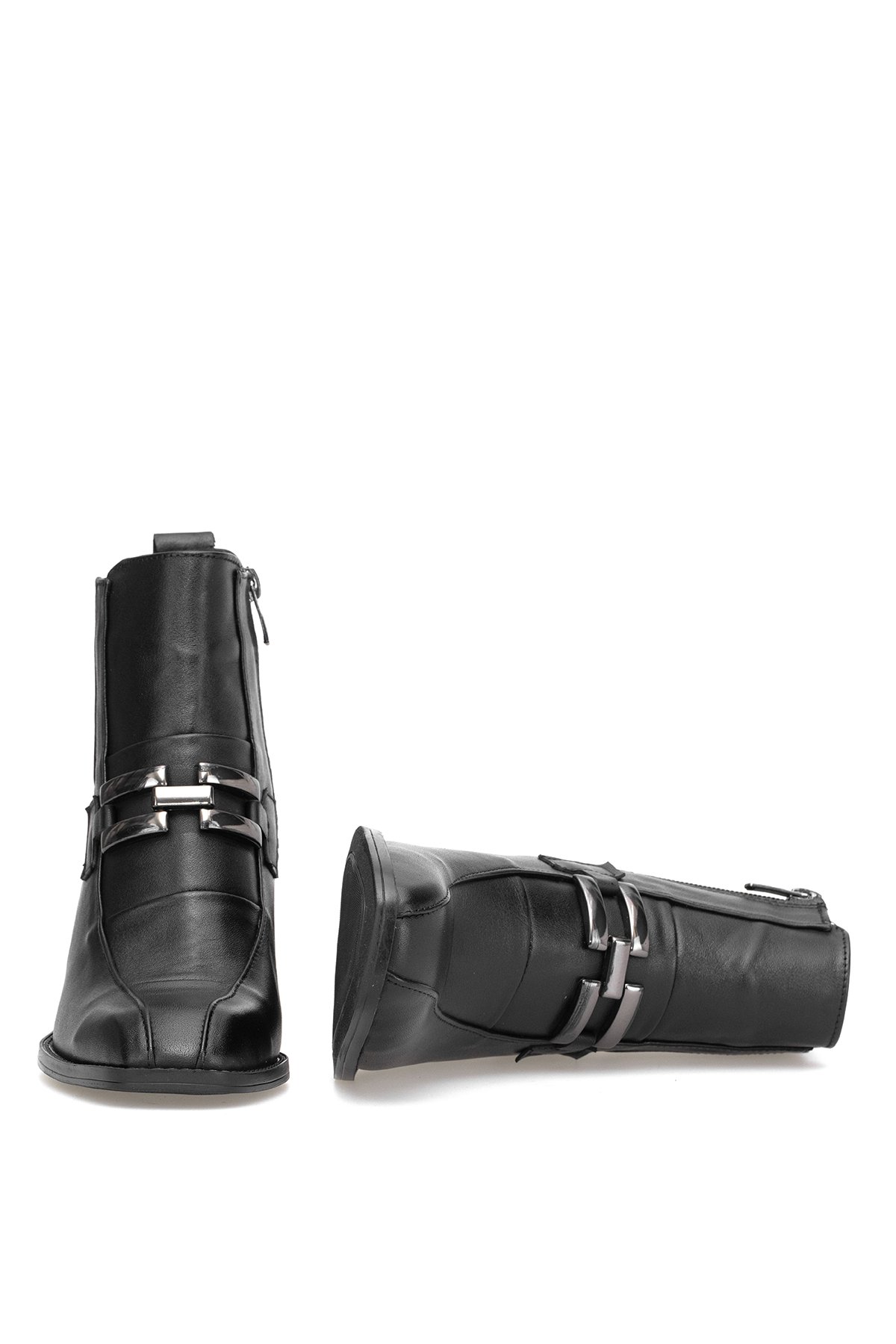 Elit Brivelle Kadın Hakiki Deri Topuklu Bot Siyah - Görsel 6