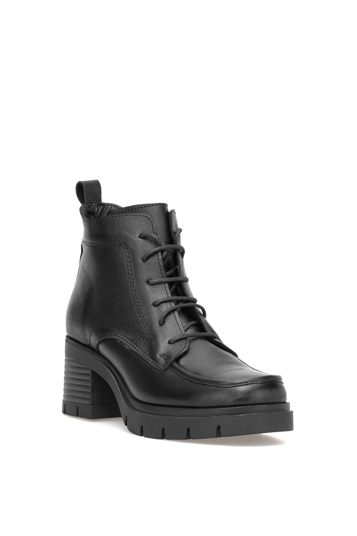 Elit Alvarine Kadın Hakiki Deri Topuklu Bot Siyah - Görsel 3