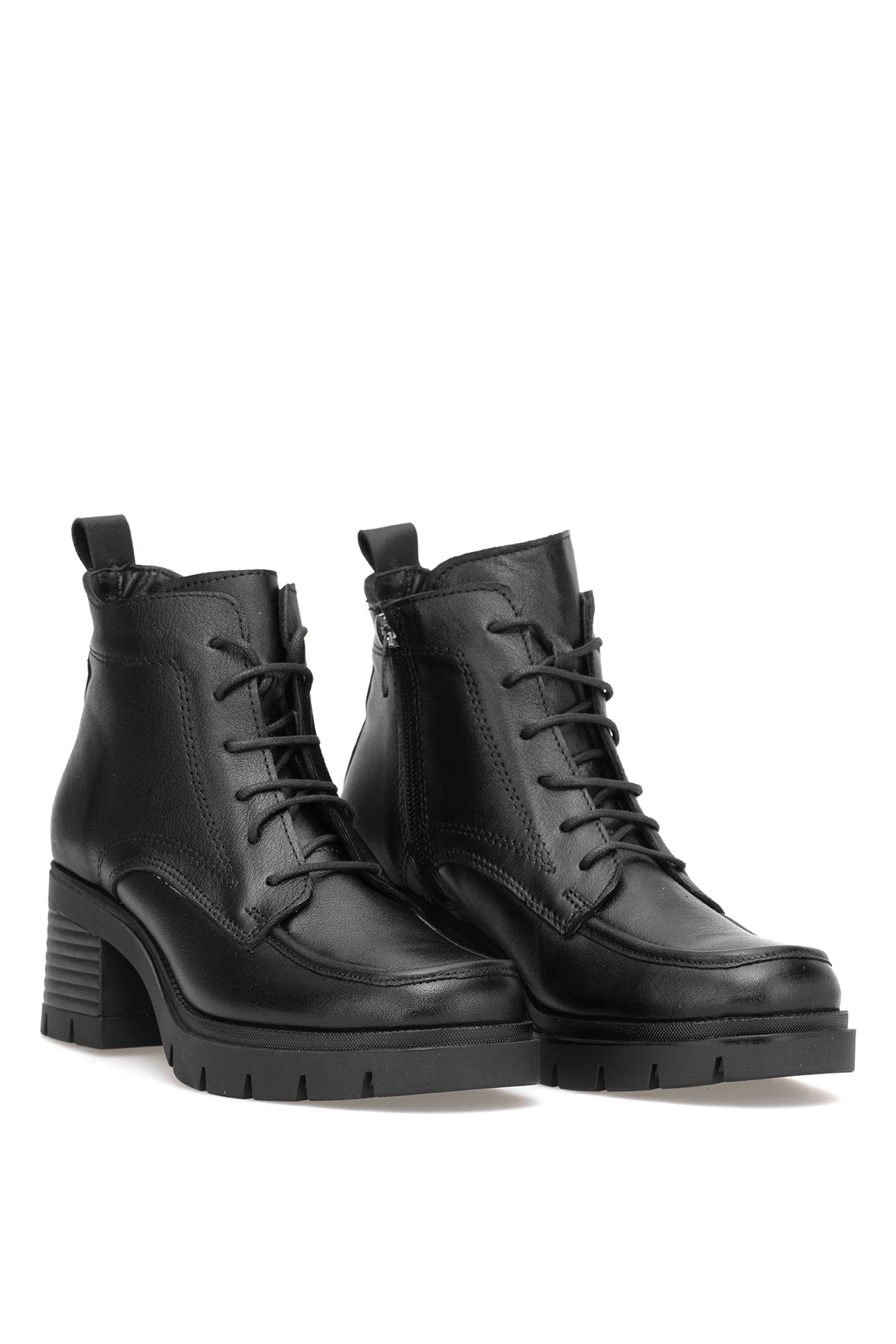 Elit Alvarine Kadın Hakiki Deri Topuklu Bot Siyah - Görsel 5