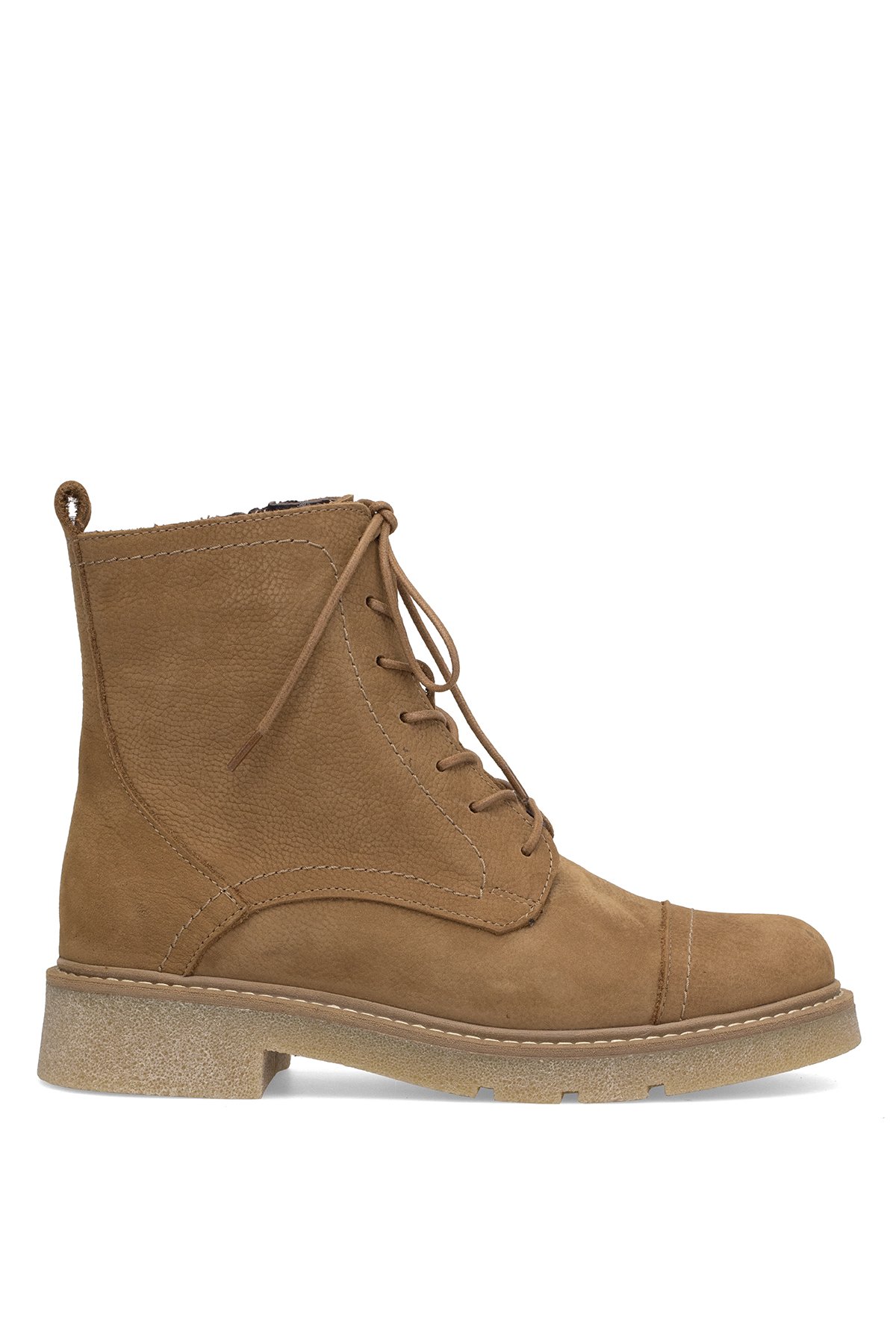 Elit Zorivelle Kadın Hakiki Nubuk Deri Klasik Bot Taba - Görsel 2