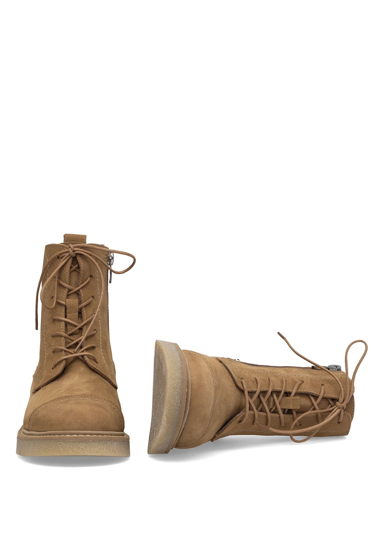 Elit Zorivelle Kadın Hakiki Nubuk Deri Klasik Bot Taba - Görsel 6