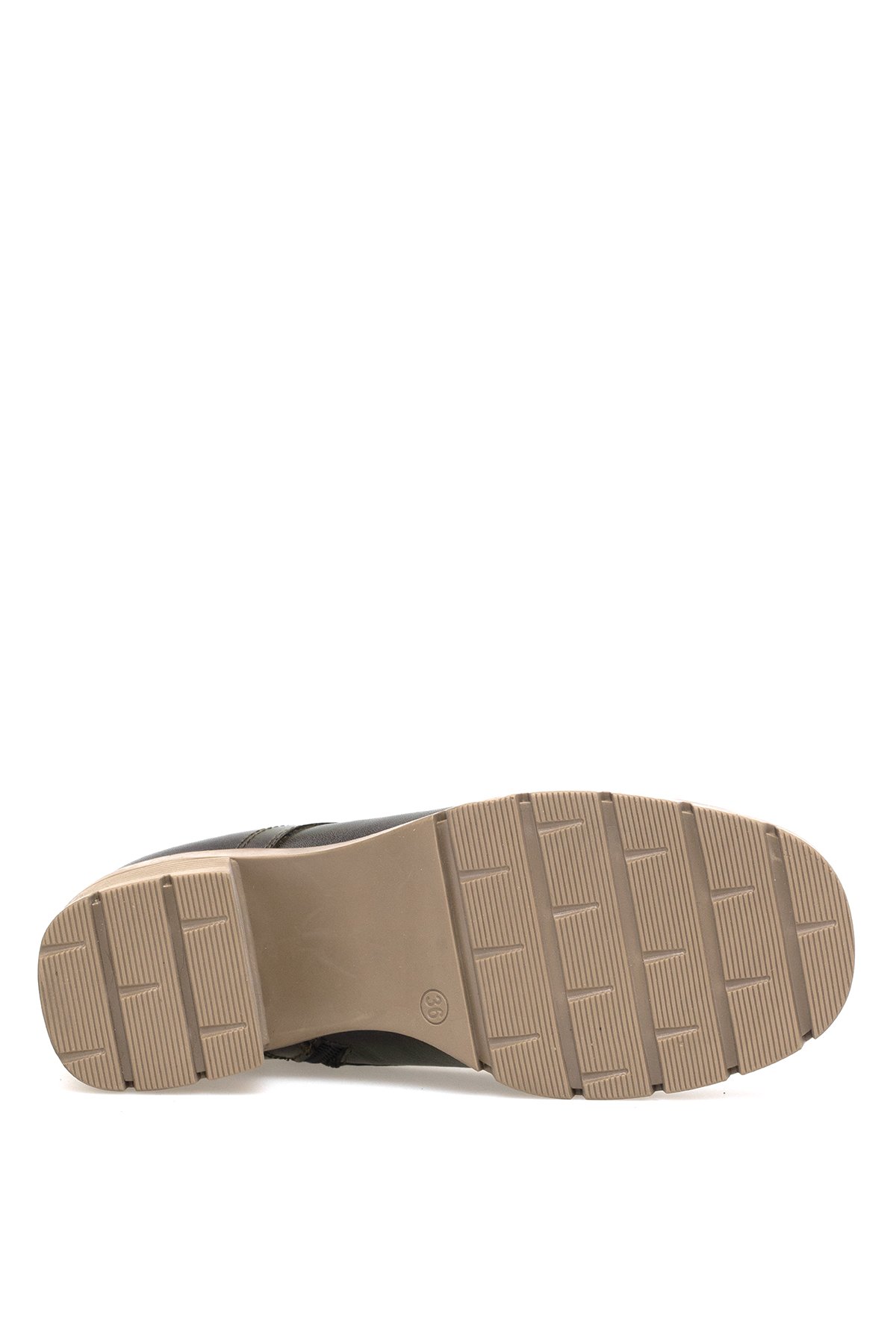 Elit Alvarine Kadın Hakiki Deri Topuklu Bot Haki - Görsel 7