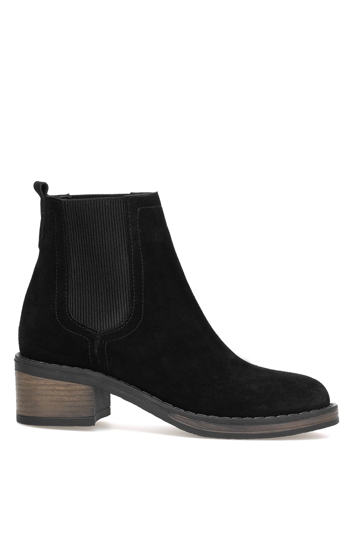 Elit Evelindra Kadın Hakiki Süet Deri Chelsea Bot Siyah - Görsel 2