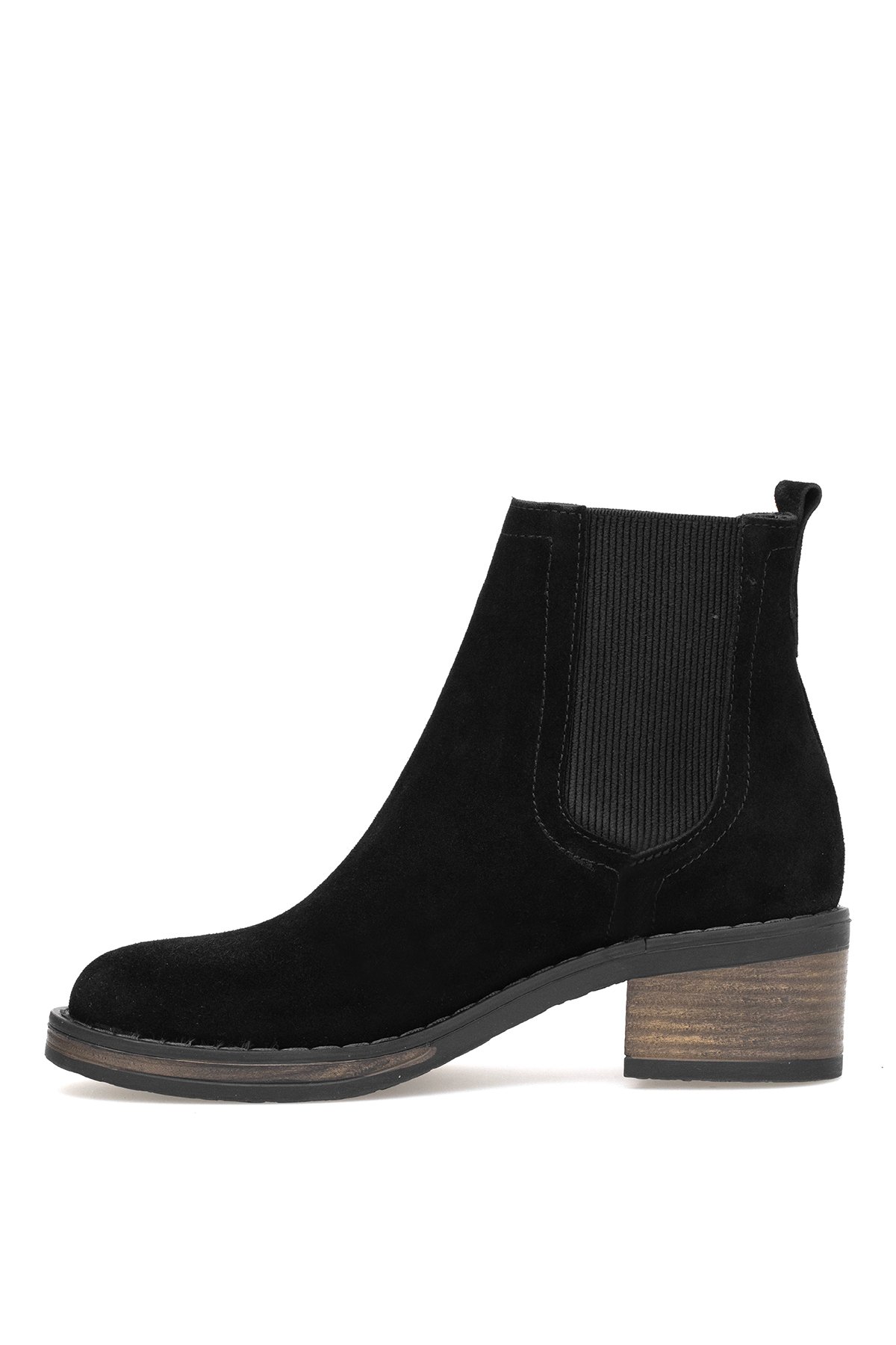 Elit Evelindra Kadın Hakiki Süet Deri Chelsea Bot Siyah - Görsel 4
