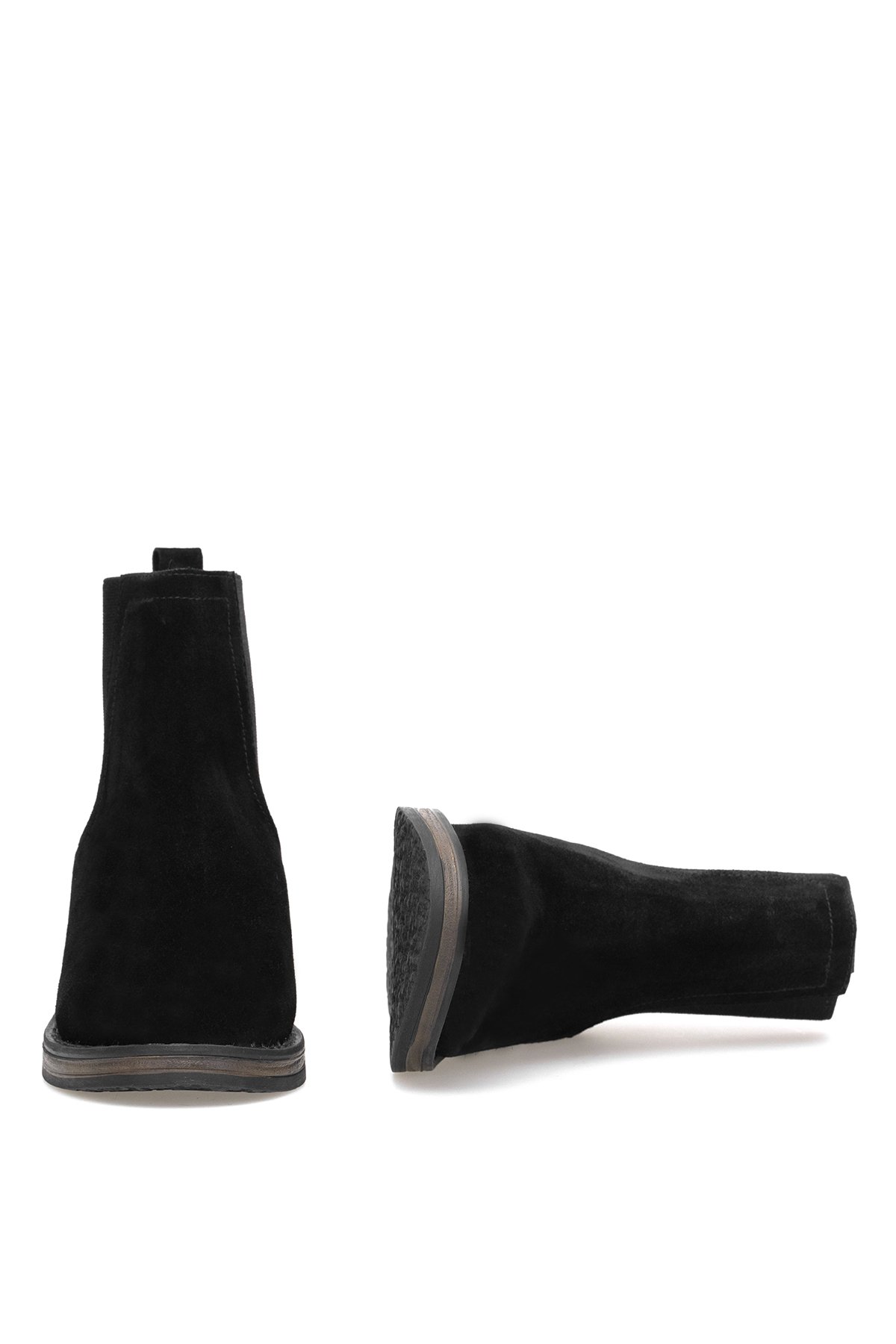 Elit Evelindra Kadın Hakiki Süet Deri Chelsea Bot Siyah - Görsel 6