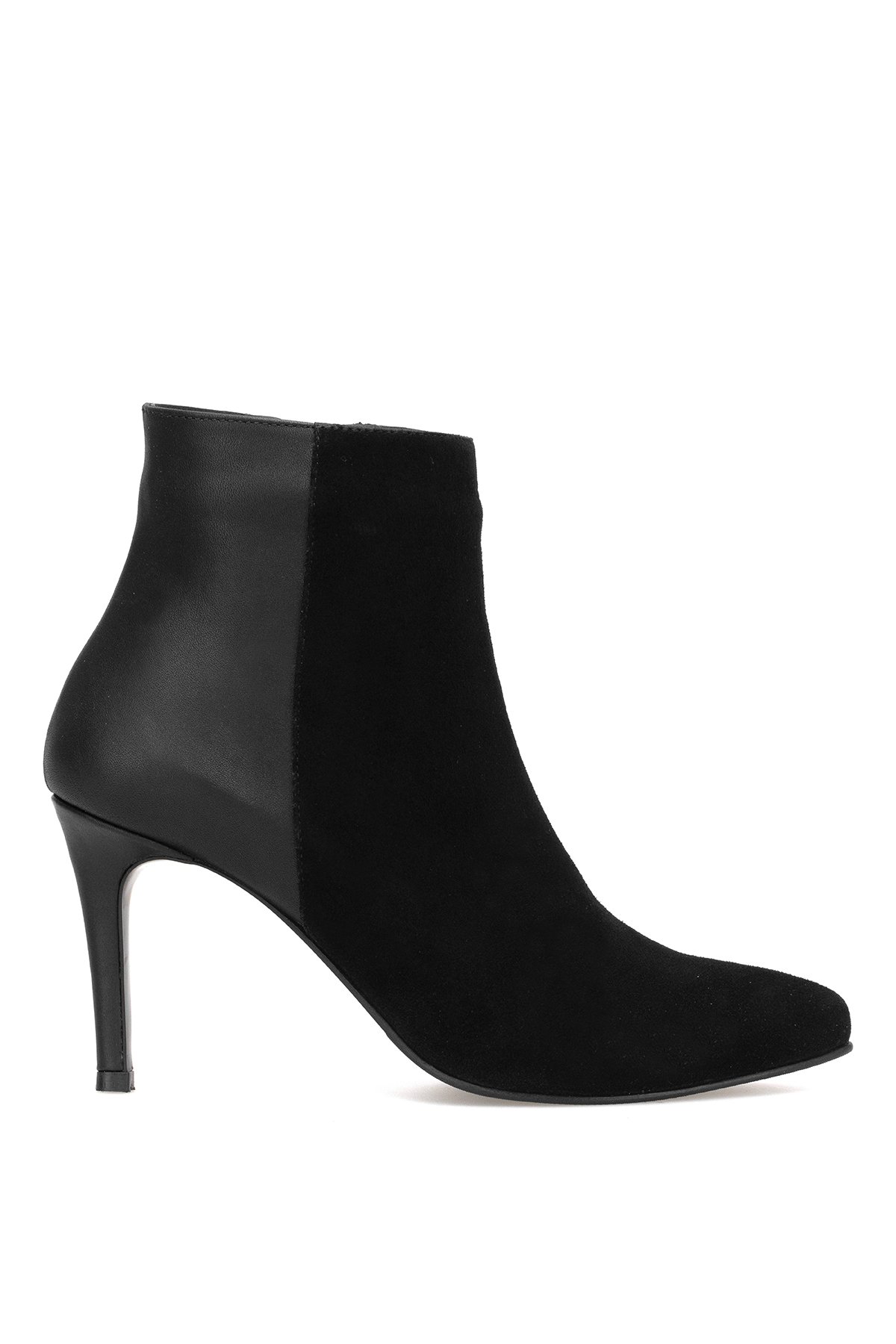 Elit Jasmina Kadın Hakiki Rugan Deri Klasik Topuklu Bot Siyah - Görsel 2