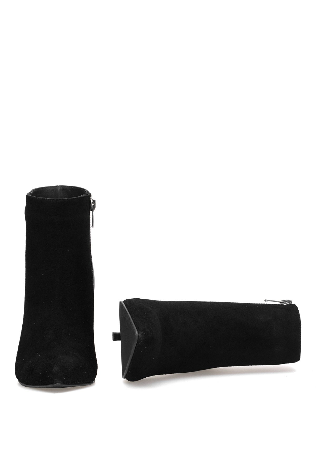 Elit Jasmina Kadın Hakiki Rugan Deri Klasik Topuklu Bot Siyah - Görsel 6