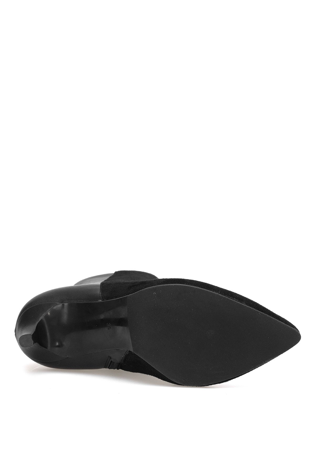 Elit Jasmina Kadın Hakiki Rugan Deri Klasik Topuklu Bot Siyah - Görsel 7