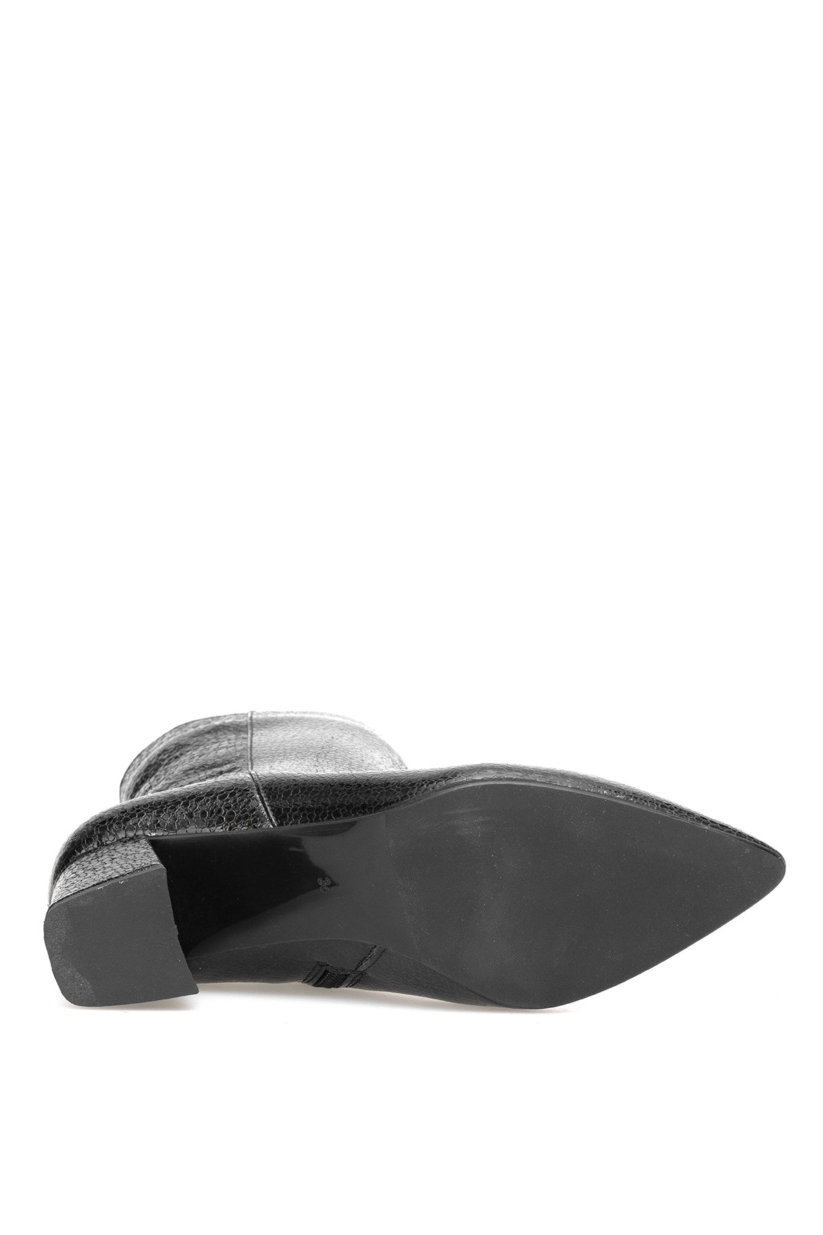 Elit Arabella Kadın Hakiki Rugan Deri Klasik Topuklu Bot Siyah - Görsel 7