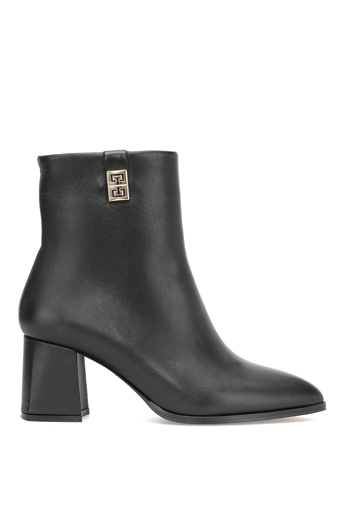 Elit Marivonne Kadın Hakiki Deri Topuklu Bot Siyah - Görsel 2