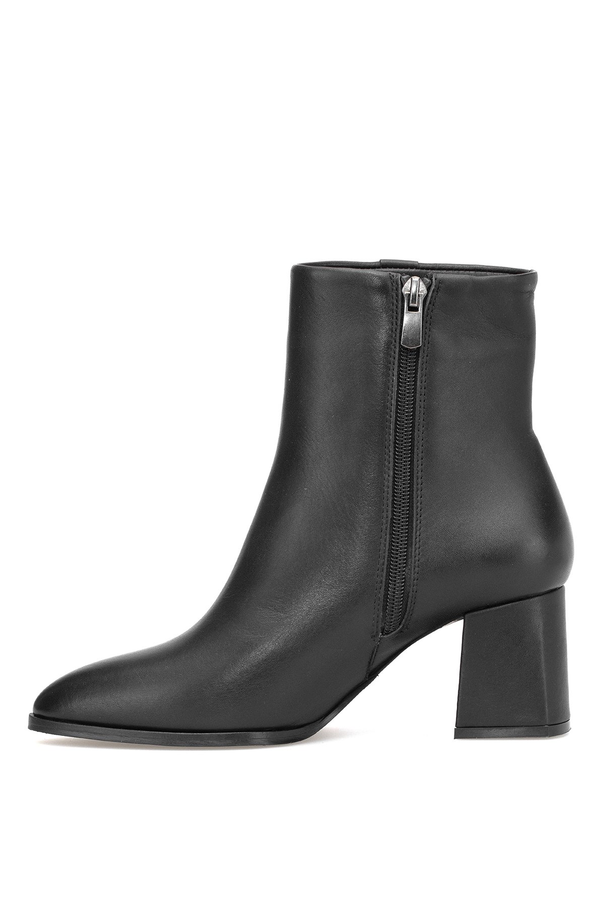 Elit Marivonne Kadın Hakiki Deri Topuklu Bot Siyah - Görsel 4