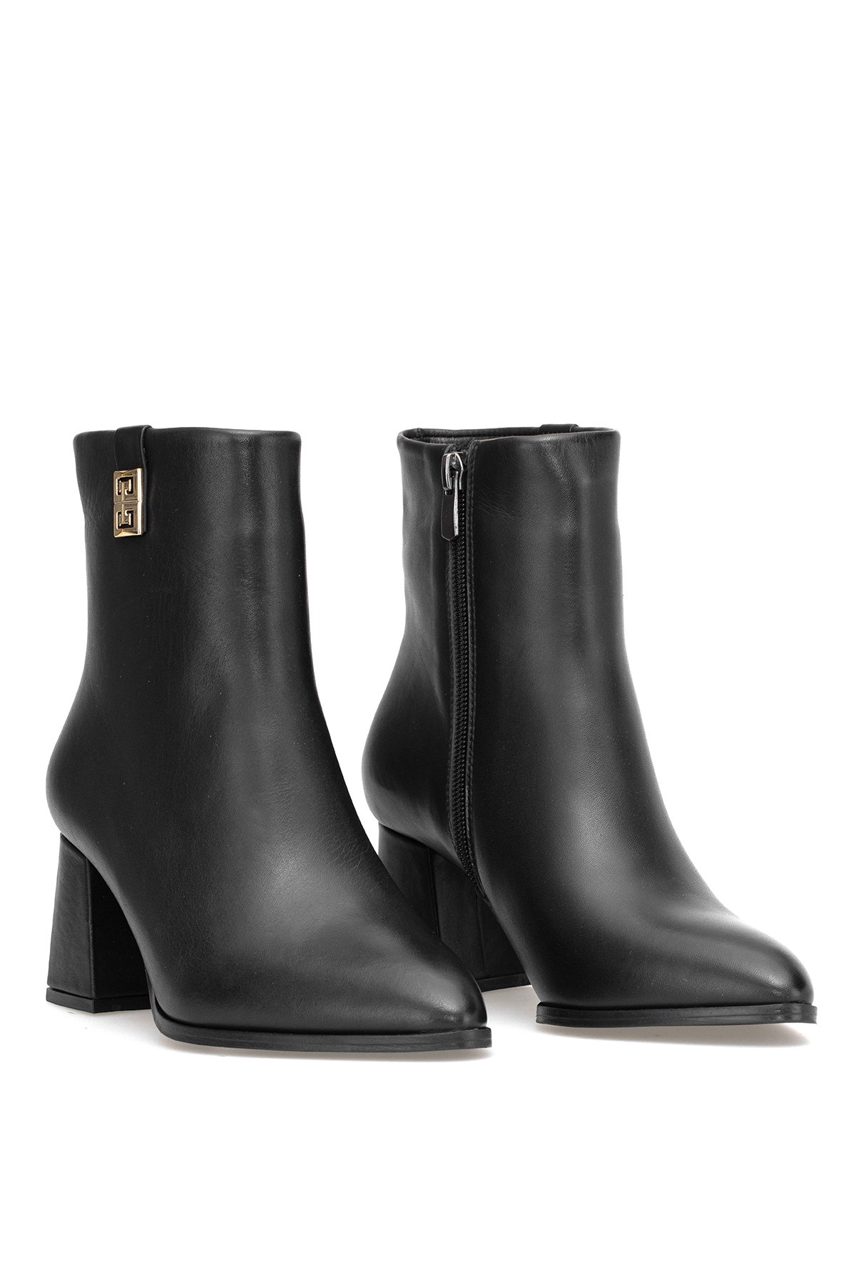 Elit Marivonne Kadın Hakiki Deri Topuklu Bot Siyah - Görsel 5