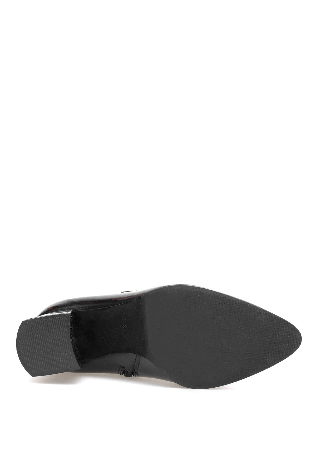 Elit Marivonne Kadın Hakiki Rugan Deri Topuklu Bot Siyah - Görsel 7