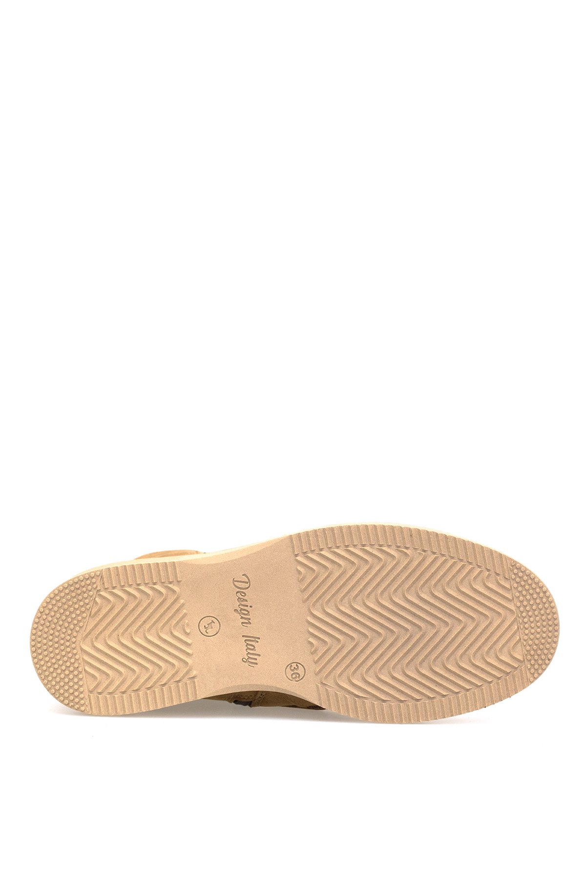 Elit Lorivane Kadın Hakiki Nubuk Deri Düz Bot Taba - Görsel 7